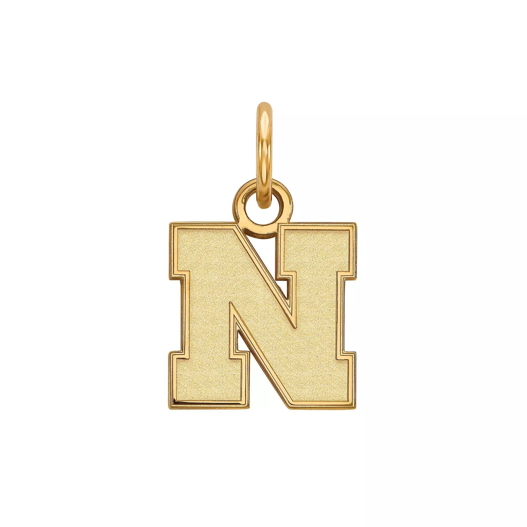 LogoArt 14K Gold Over Silver Nebraska Cornhuskers Pendant, Women's, Size: 15 mm, 14k Gold Plated Product Image