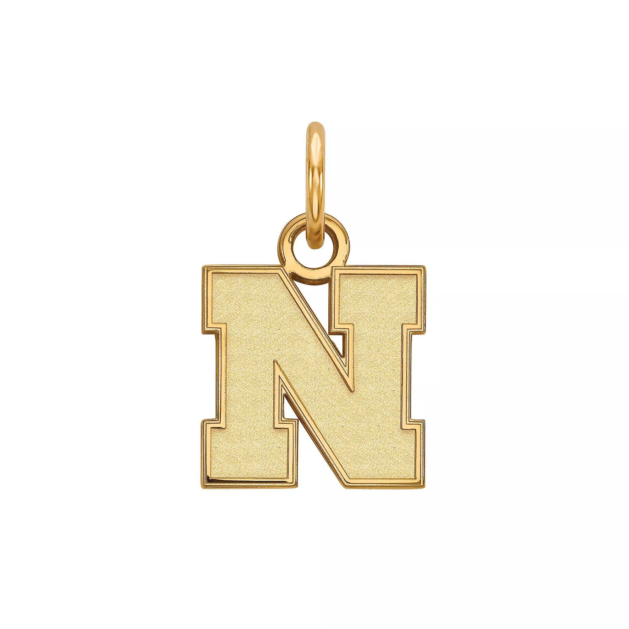 LogoArt 14K Gold Over Silver Nebraska Cornhuskers Pendant, Women's, Size: 15 mm, 14k Gold Plated Product Image