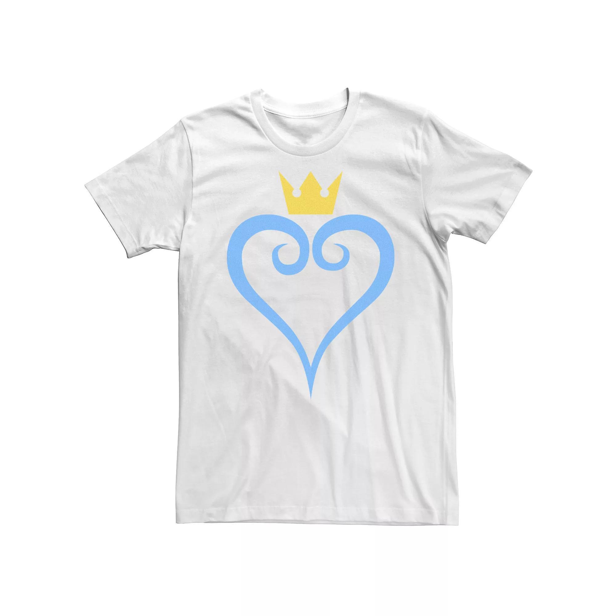 Men's Kingdom Hearts Heart And Crown Logo Tee, Size: Large, Black Product Image