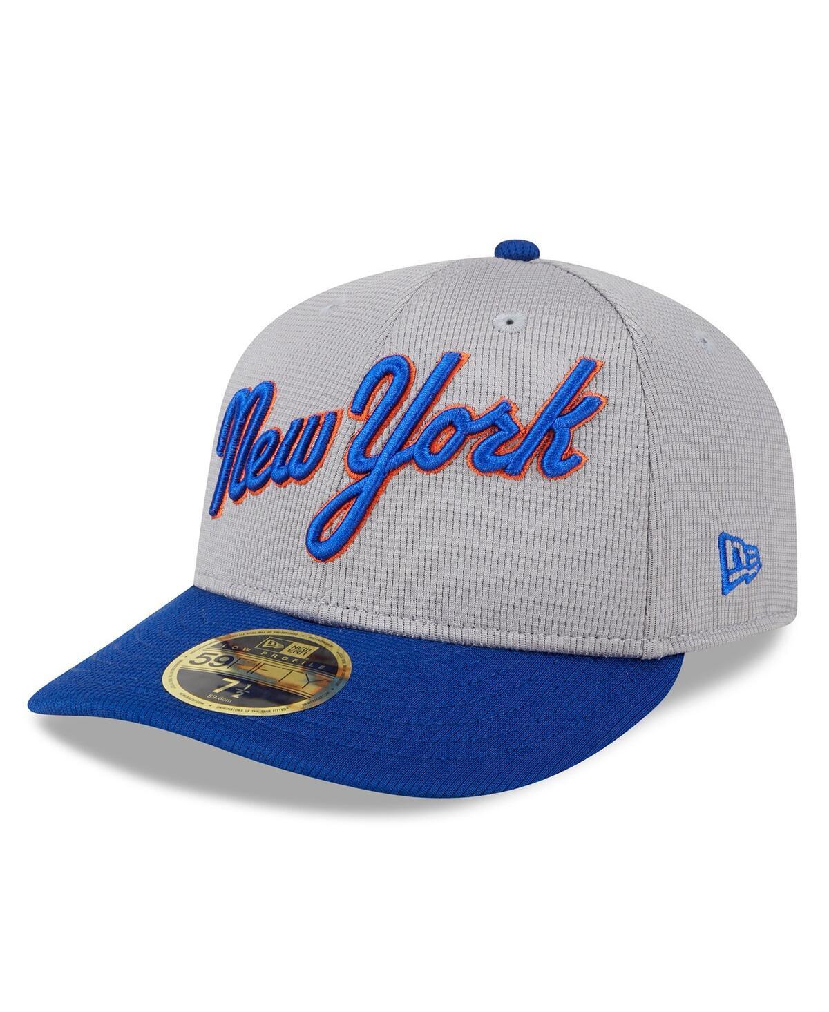 Men's New Era  Gray New York Mets 2024 Batting Practice Low Profile 59FIFTY Fitted Hat, Size: 7, Grey Product Image