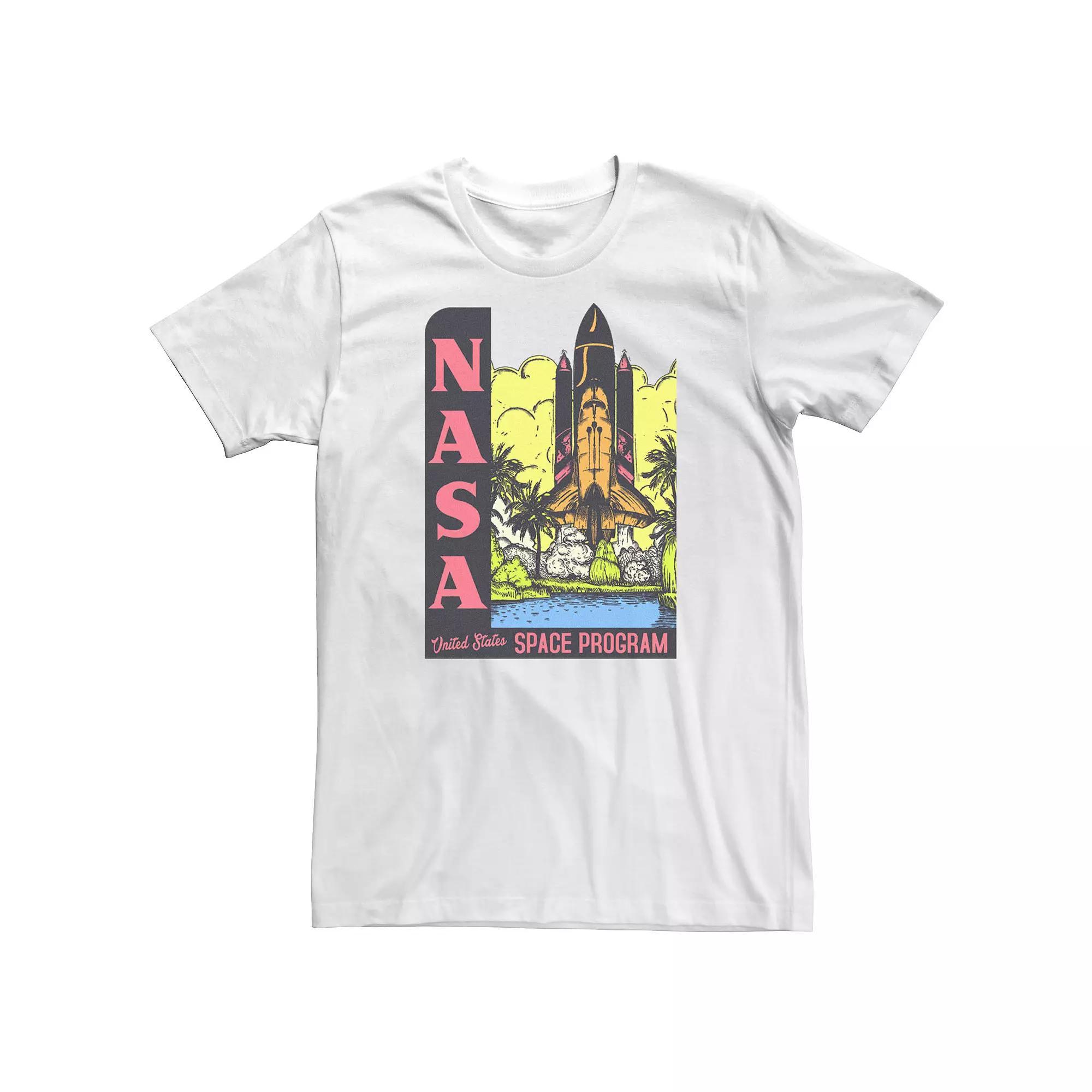 Big & Tall NASA Vintage Space Program Poster Tee, Men's, Size: 4XL, White Product Image