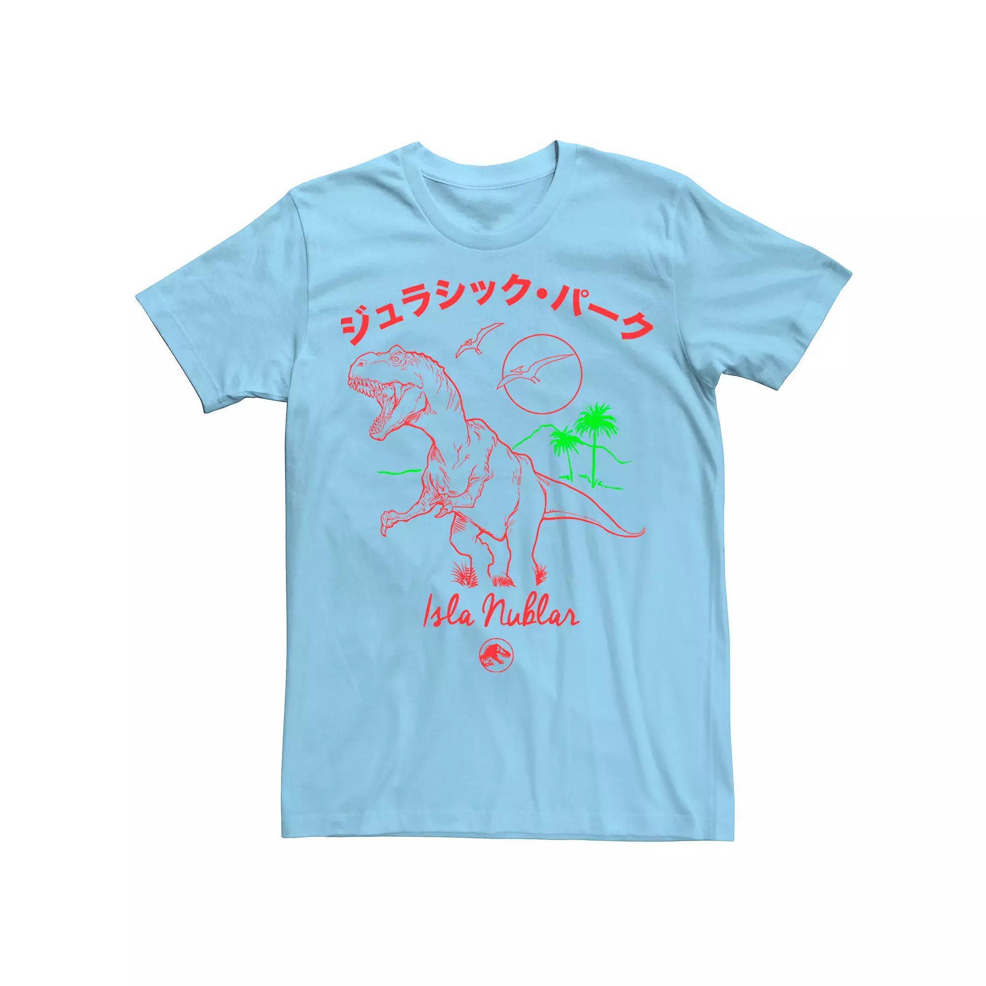 Men's Jurassic Park Isla Nublar Kanji Tee, Size: 3XL, Light Blue Product Image