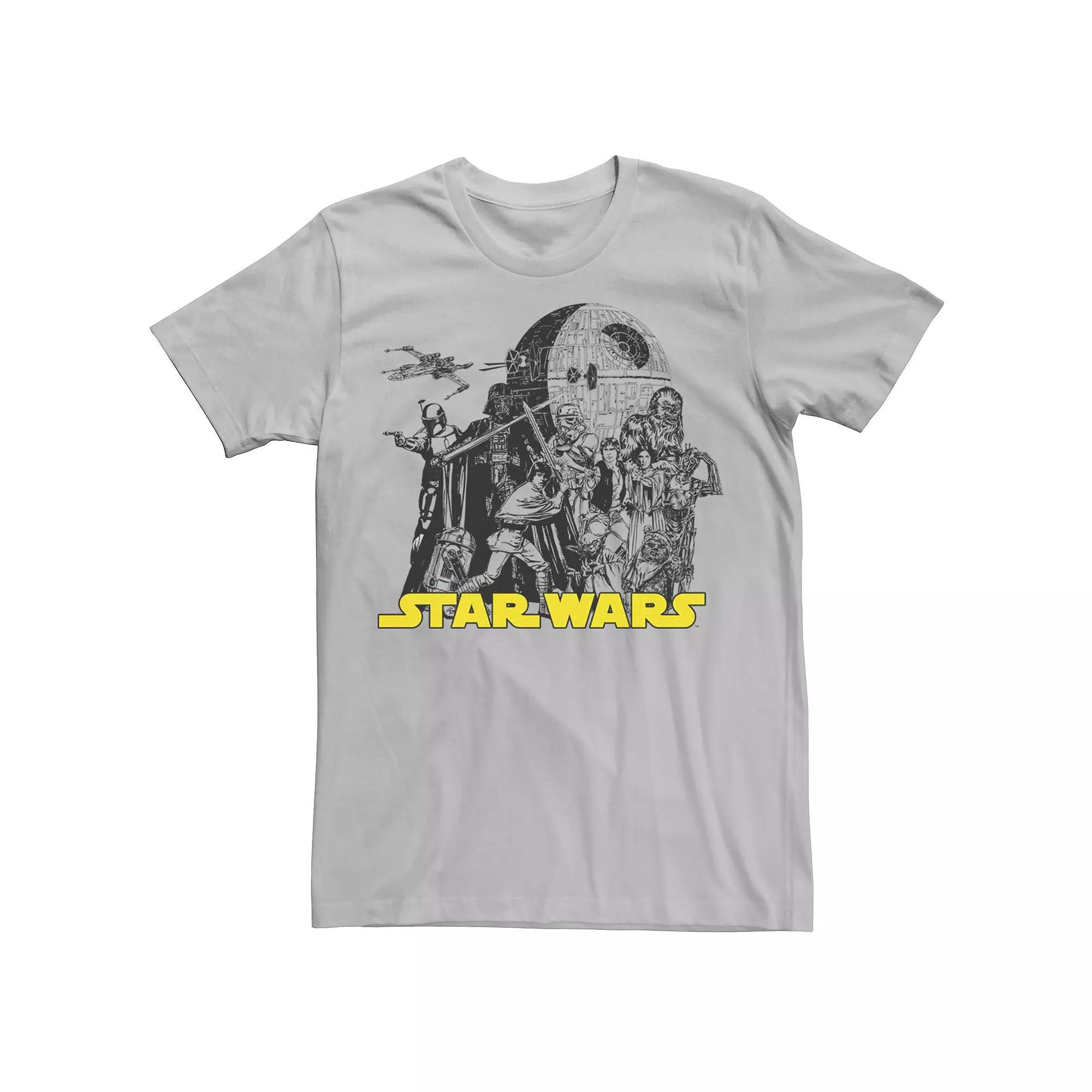 Men's Star Wars Curtain Call Poster Tee, Boy's, Size: XXL, Silver Product Image