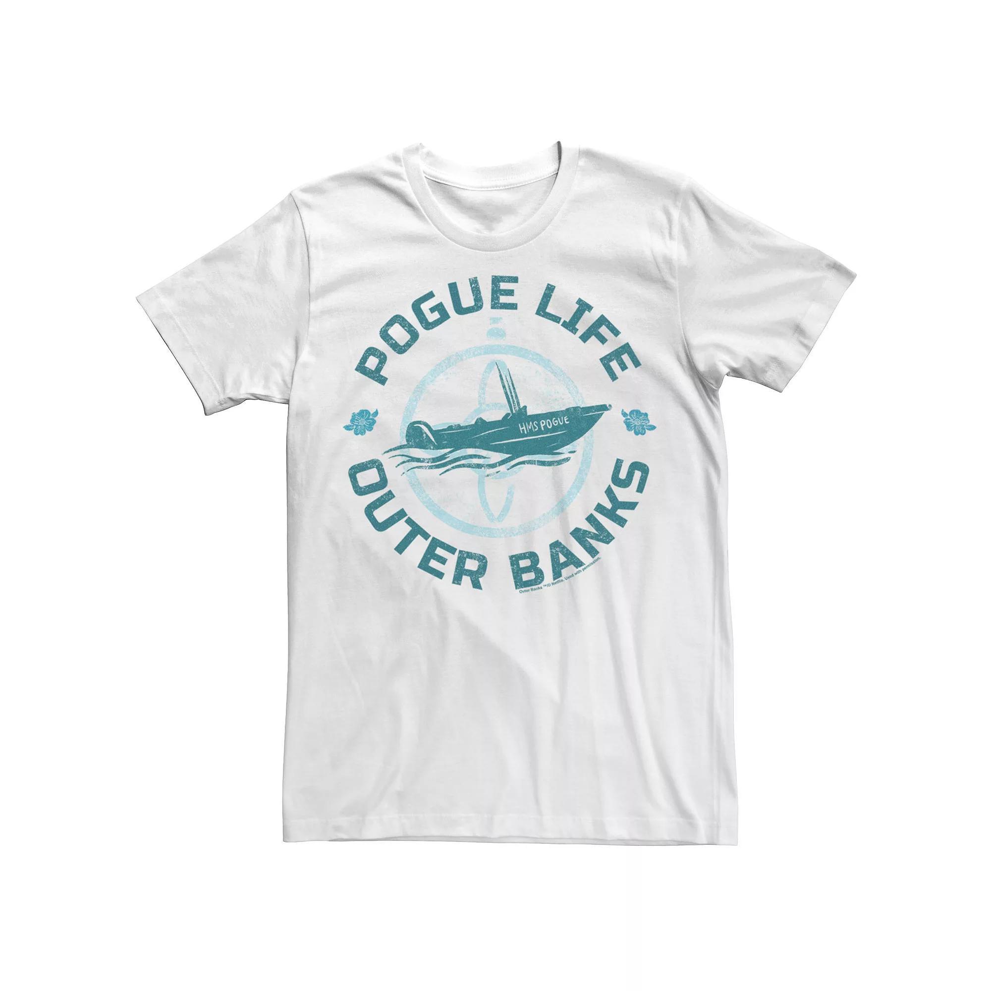 Men's Outer Banks Rogue Life Blue Hue Portrait Tee, Boy's, Size: Large, White Product Image