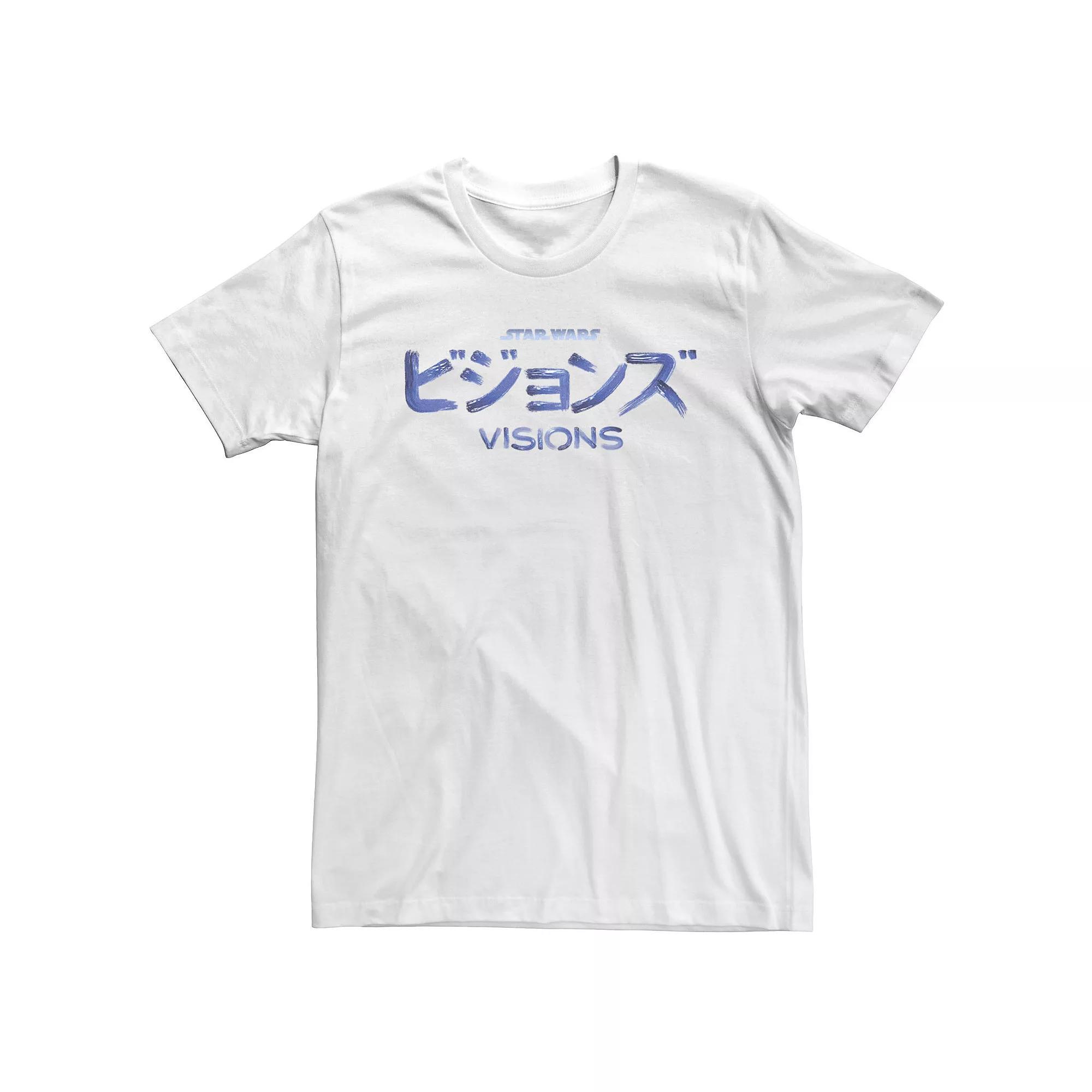 Big & Tall Star Wars: Visions Kanji Combined Logo Tee, Men's, Size: 4XL, White Product Image