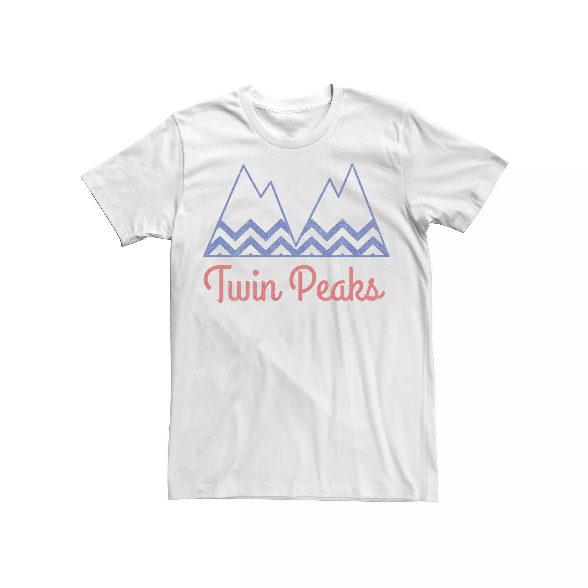 Men's Twin Peaks Mountain Short Sleeve Tee, Size: XXL, White Product Image