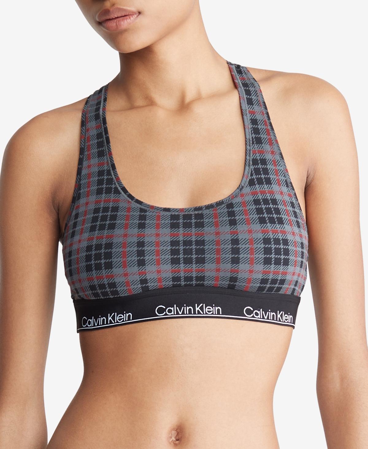 Calvin Klein Women's Icon Cotton Modal Holiday Unlined Bralette - Red - XS Product Image