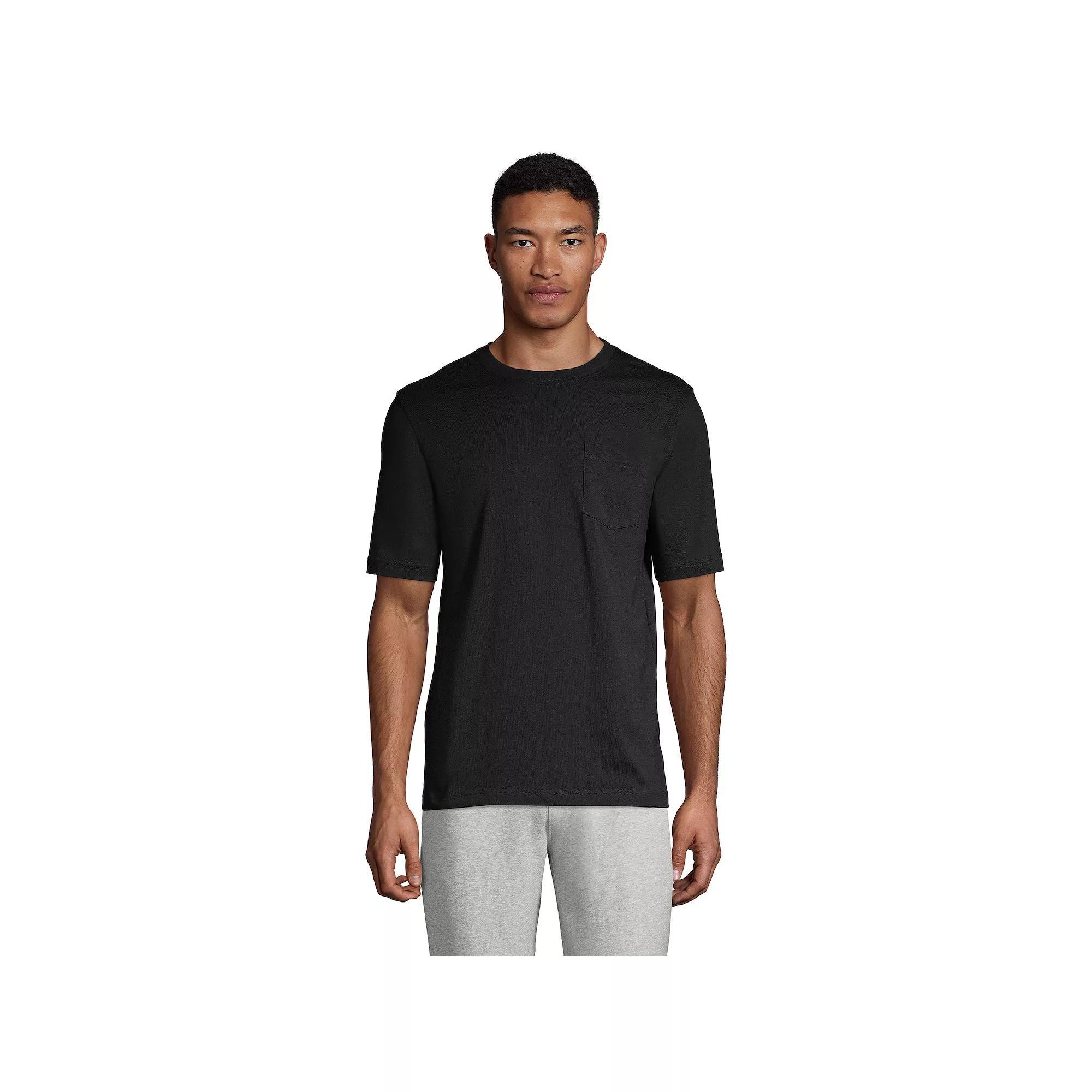 Big & Tall Lands' End Short Sleeve Super-T Pocket Tee, Men's, Size: 3XB, Radiant Blue Product Image