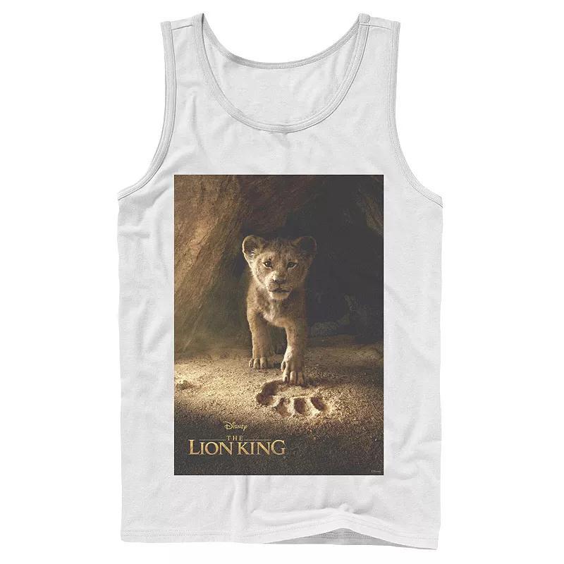 Disney's The Lion King Simba Paw Men's Live Action Movie Poster Tank Top, Size: Large, Athletic Grey Product Image