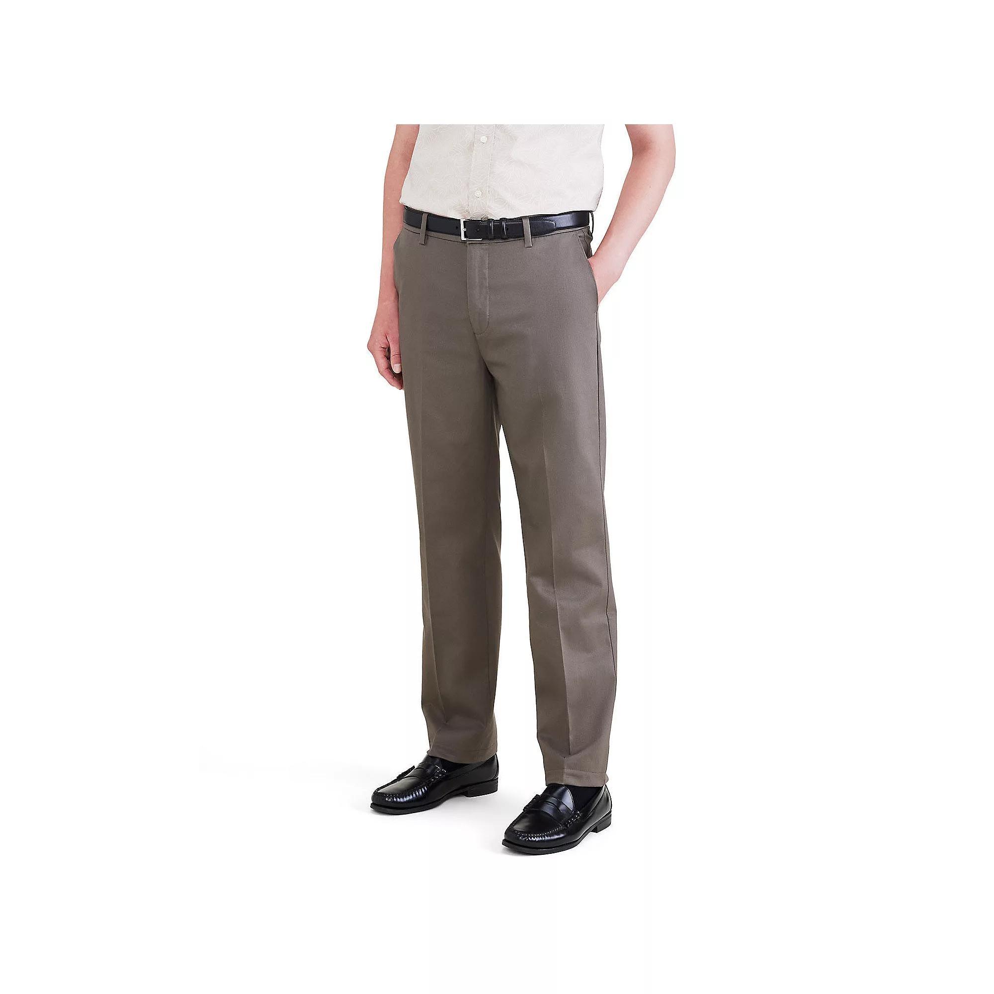 Men's Dockers® Signature Iron-Free Stain Defender Straight-Fit Khaki Pants, Size: 30X30, Dark Pebble Product Image