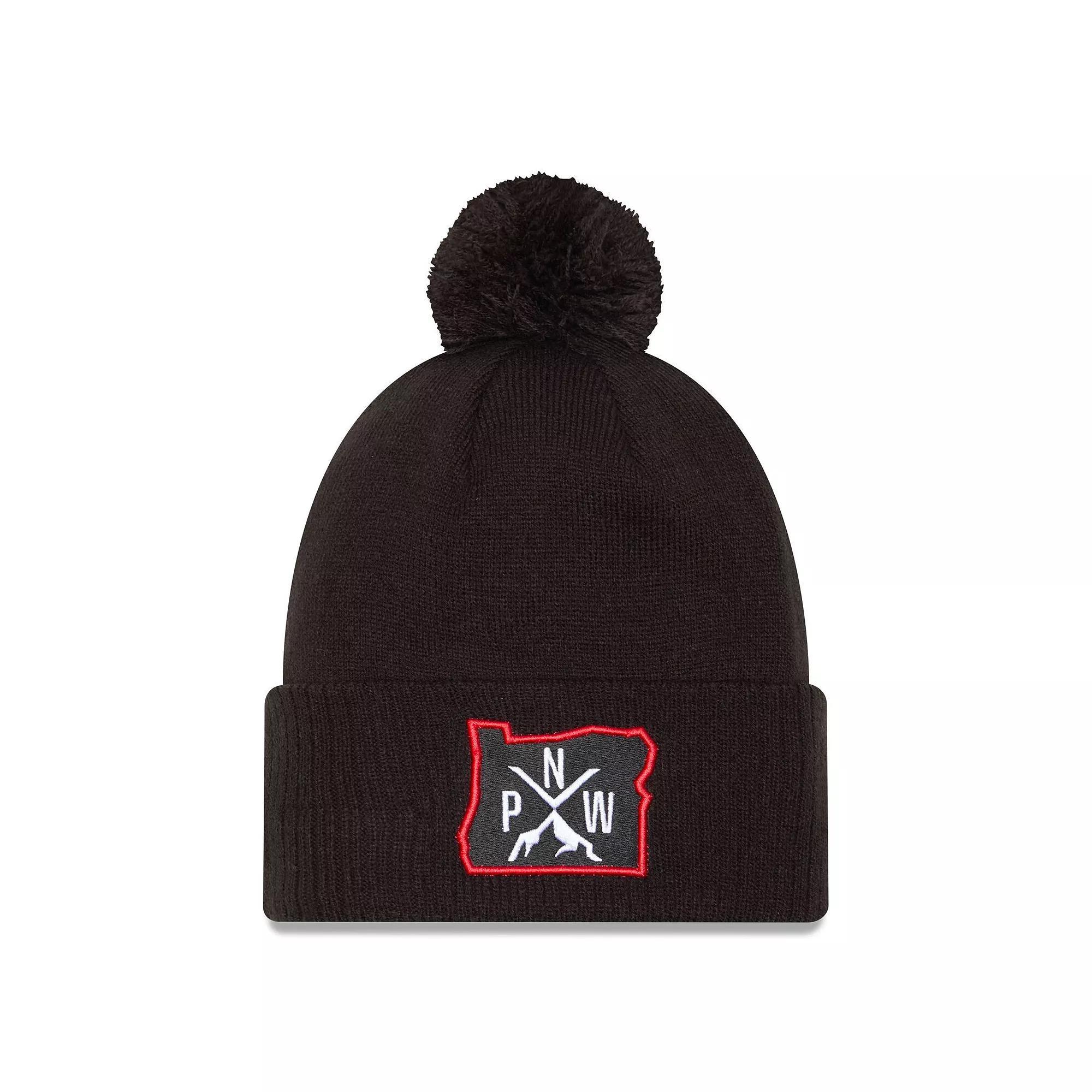 Mens New Era Portland Trail Blazers 2024/25 City Edition Cuffed Knit Hat with Pom Product Image