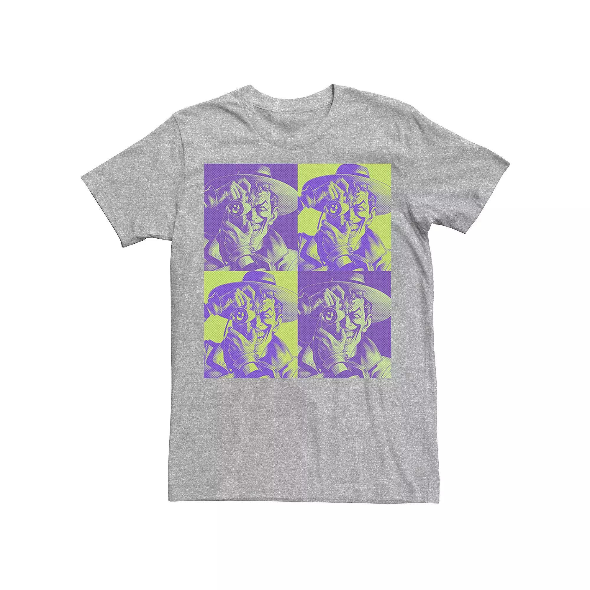 Men's DC Batman The Joker Halftone Popart Tee, Size: XXL, Royal Grey Product Image