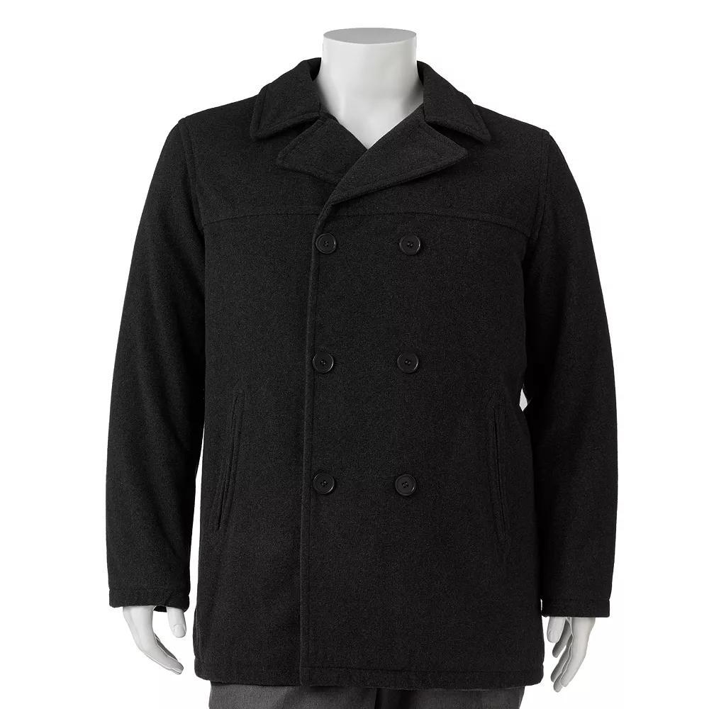 Big & Tall Excelled Double-Breasted Jacket, Men's, Size: Large Tall, Grey Product Image