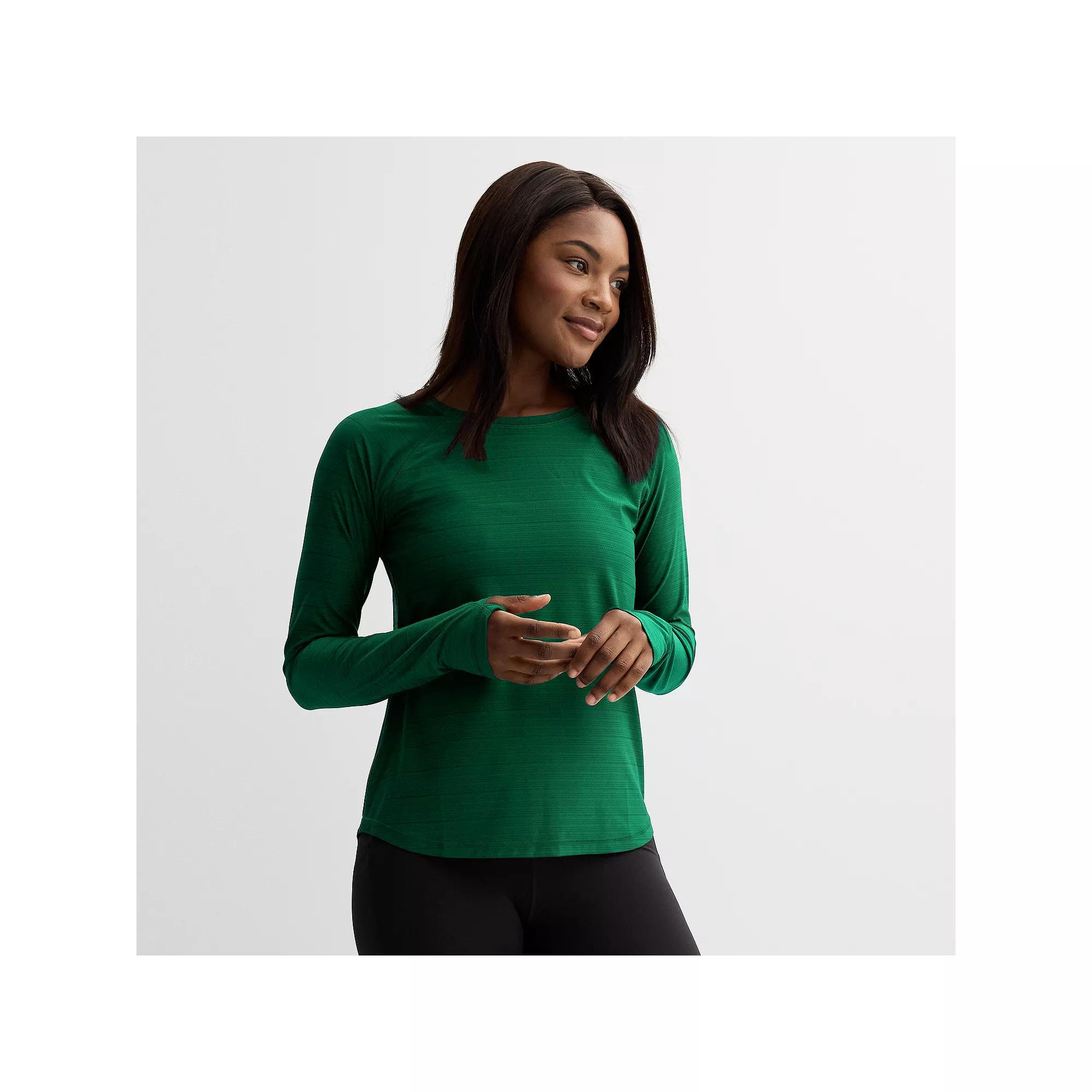 Women's Tek Gear® Mesh Long Sleeve Tee, Size: Medium, Solomon Product Image