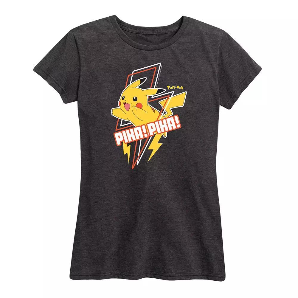 Plus Pokemon Pika Pika Graphic Tee, Women's, Size: 3XL, Black Product Image