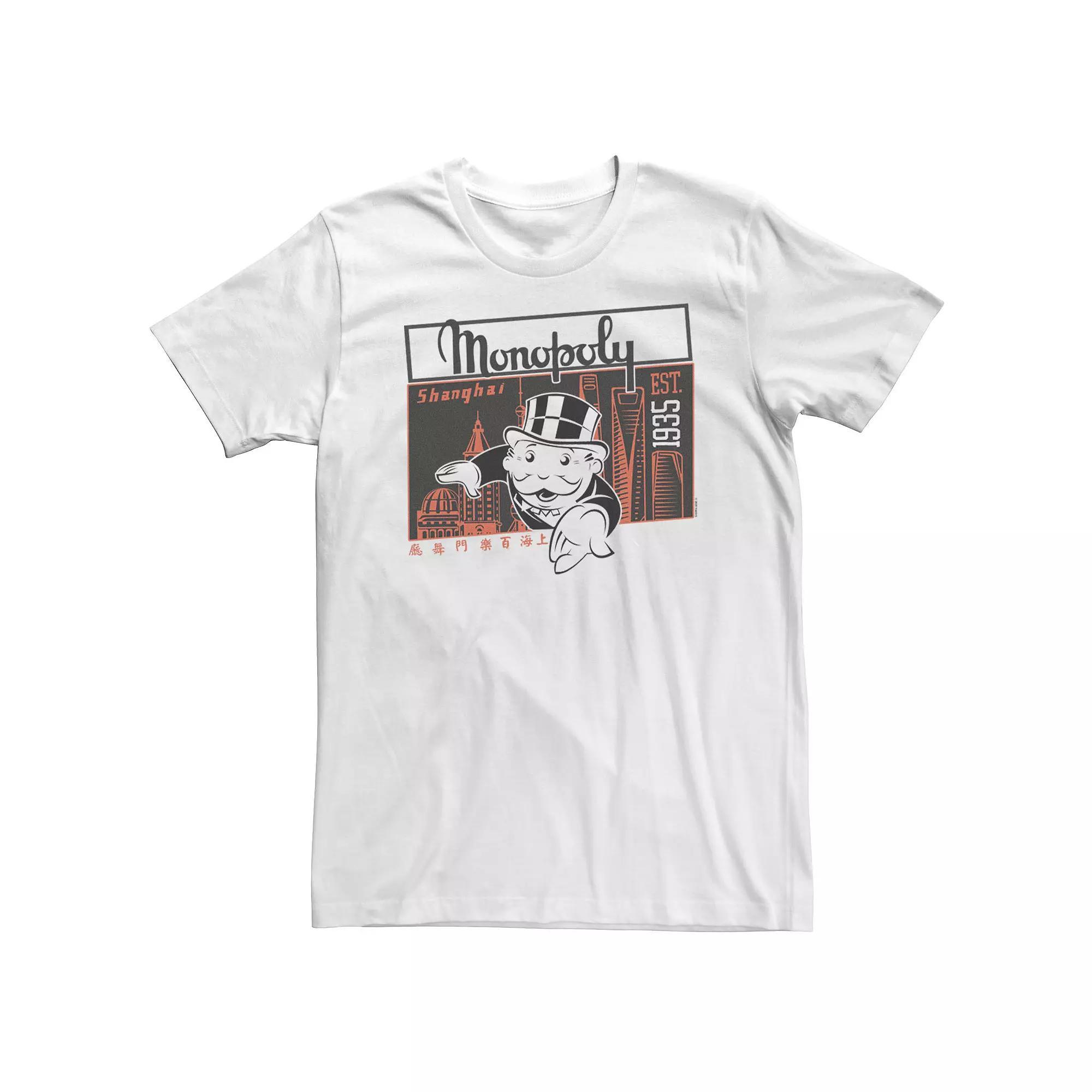 Big & Tall Monopoly Shanghai Est. 1935 Tee, Men's, Size: XL Tall, White Product Image