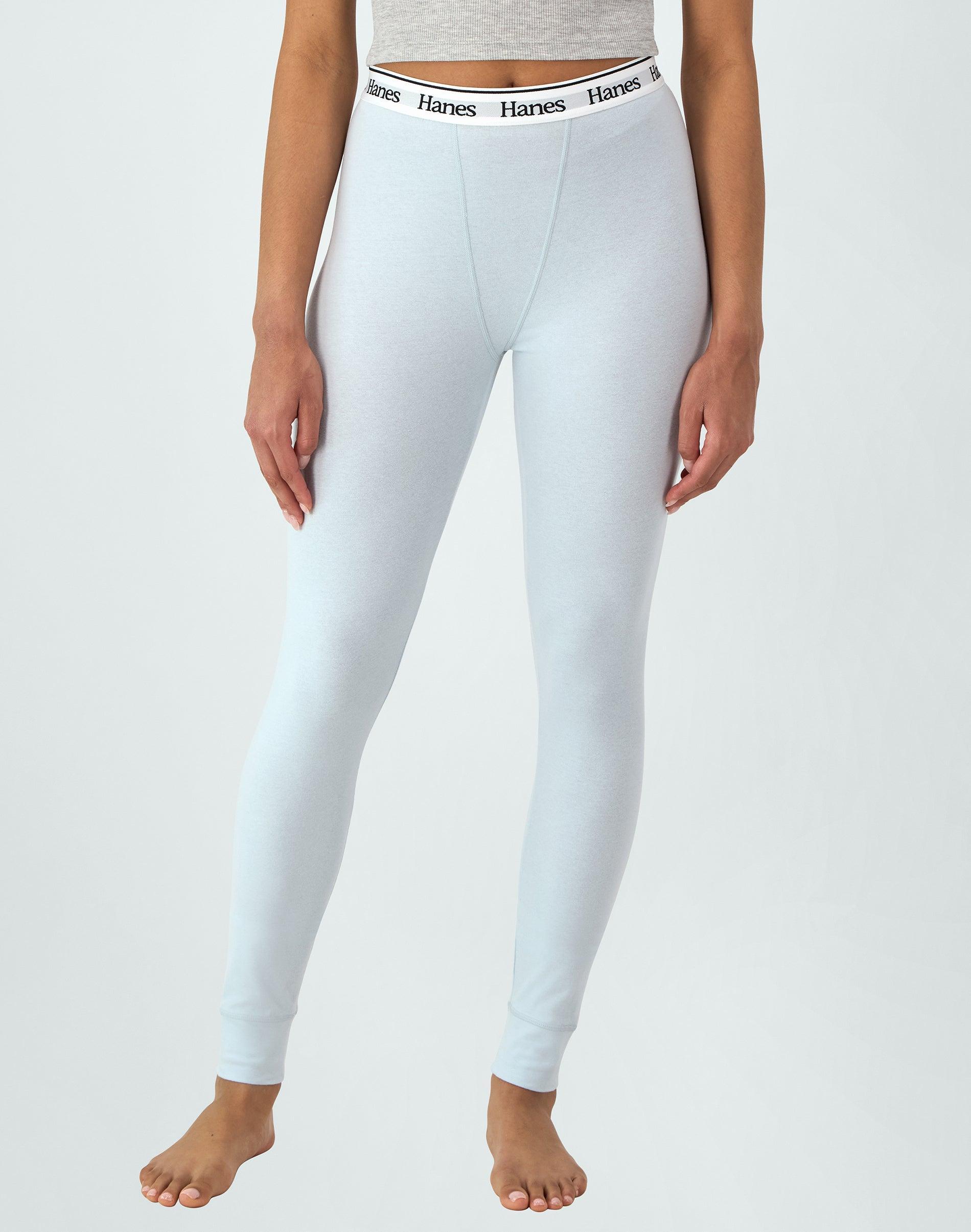 Hanes Originals Comfywear Womens Leggings Silence Blue L Product Image