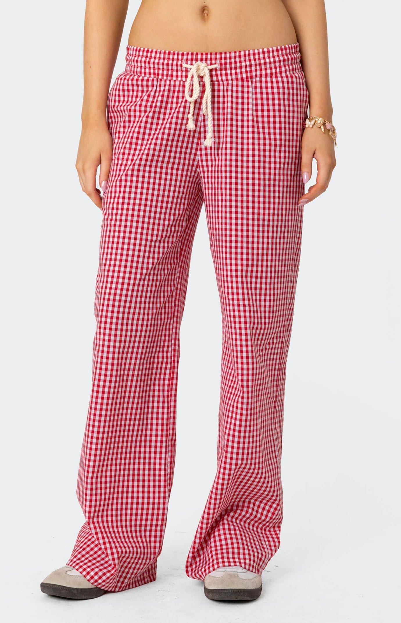 Edikted Women's Taya Gingham Pants Product Image