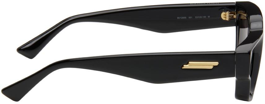 BOTTEGA VENETA Black Rectangular Sunglasses In 001 Black Product Image