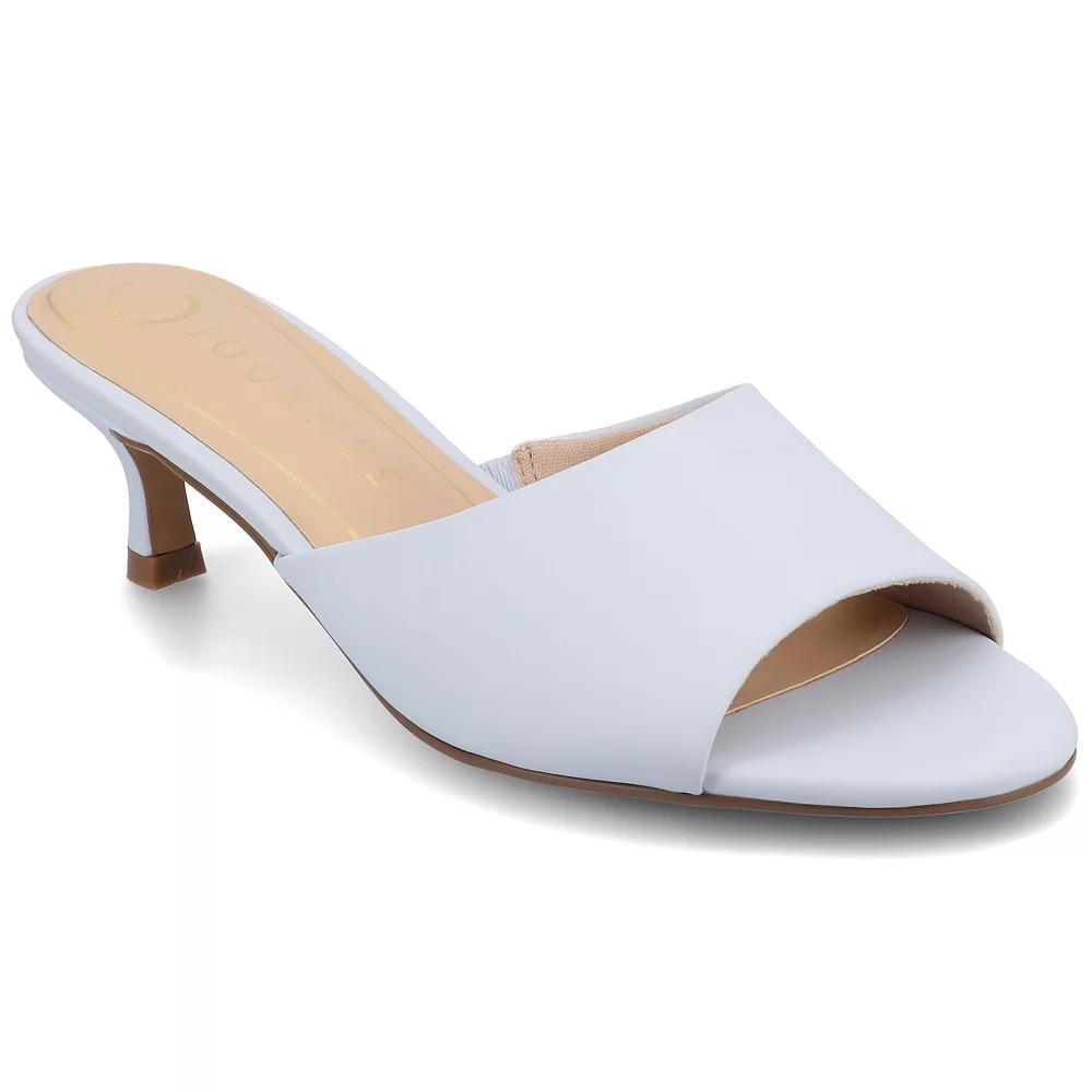 Journee Jeylah Single Band Kitten Heel Women's Dress Sandals, Size: 9.5, Light Blue Product Image