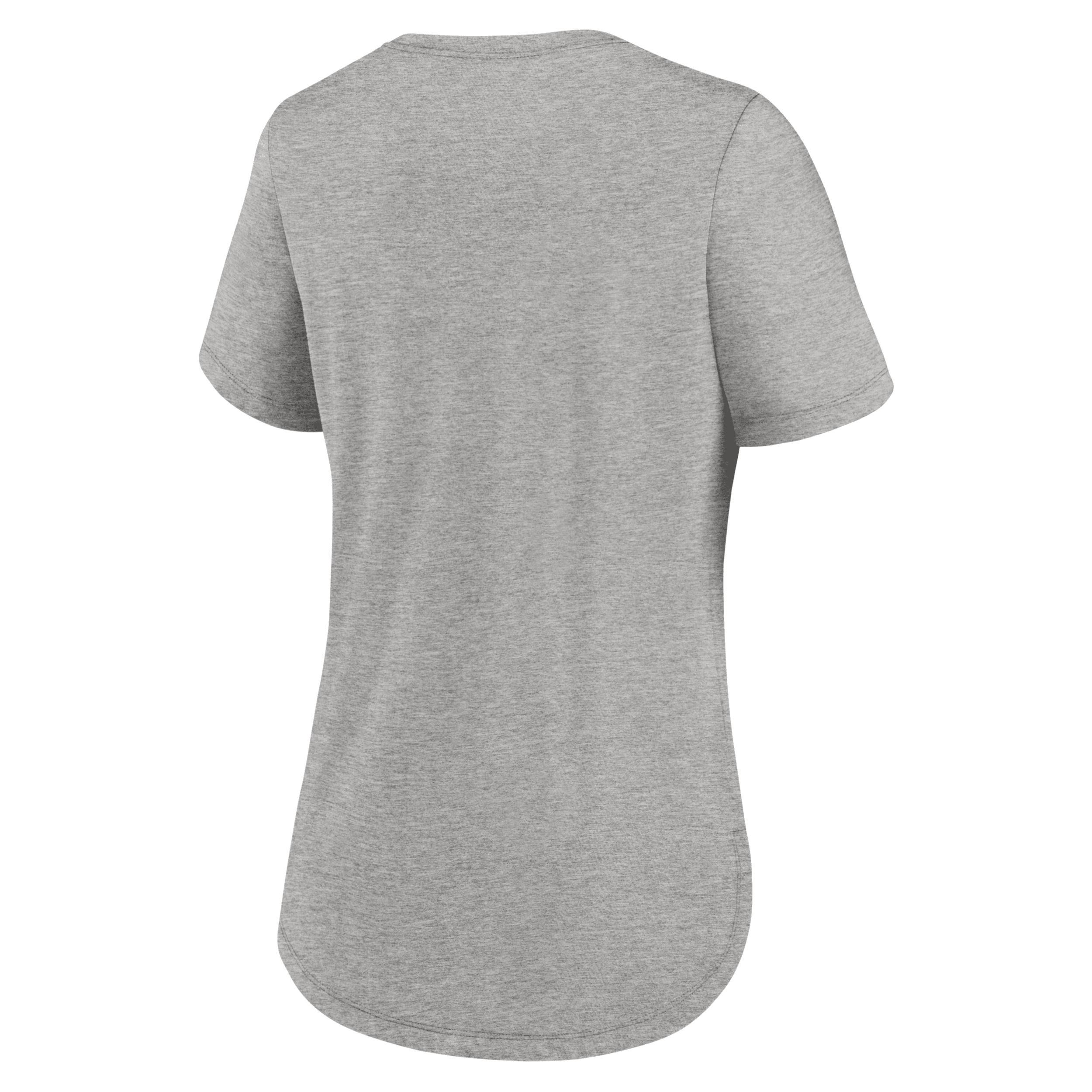 Women's Nike Heather Gray Las Vegas Raiders Fashion Tri-Blend T-Shirt, Size: Small, Lvr Grey Product Image