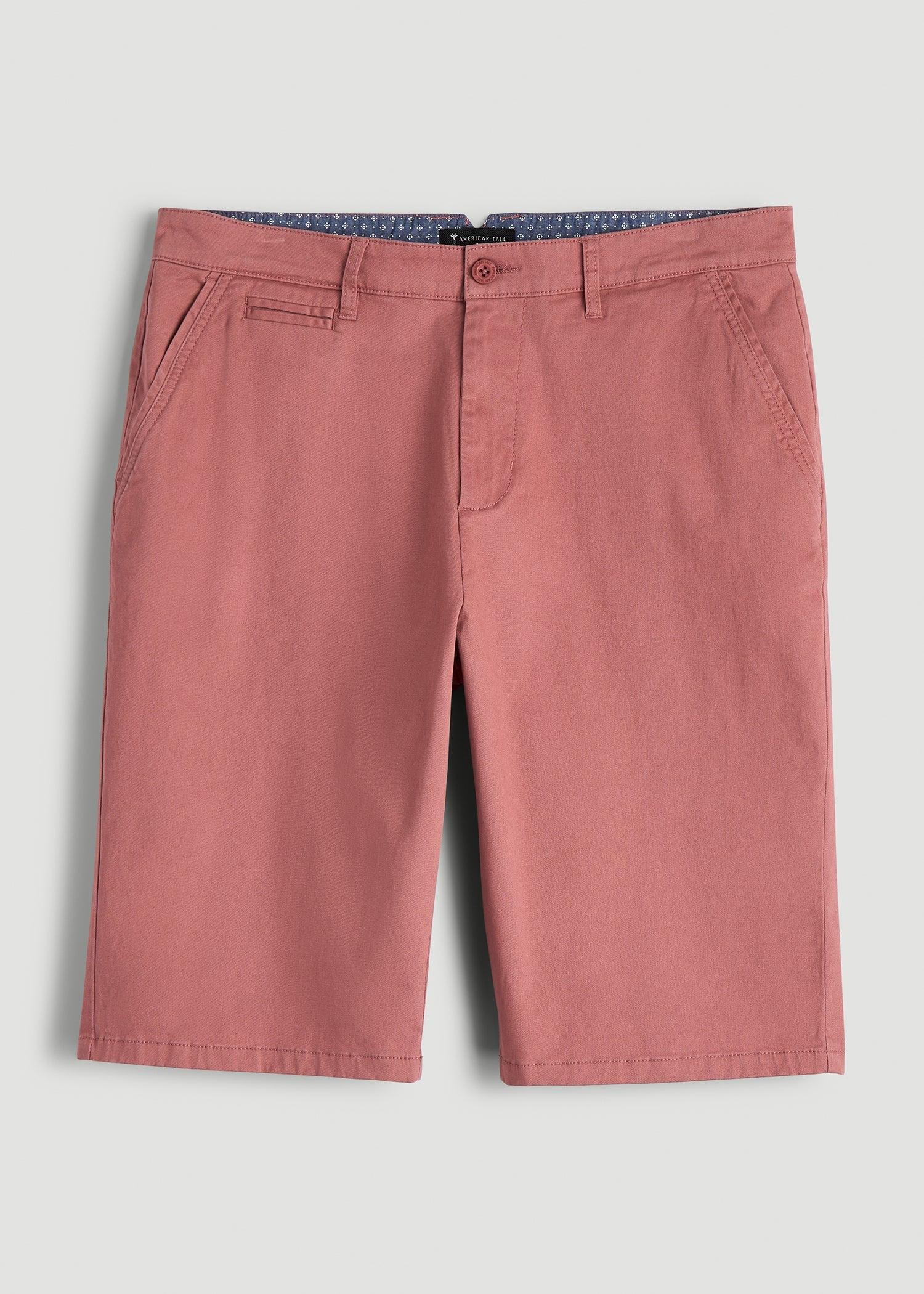 Chino Shorts for Tall Men in Withered Rose Product Image