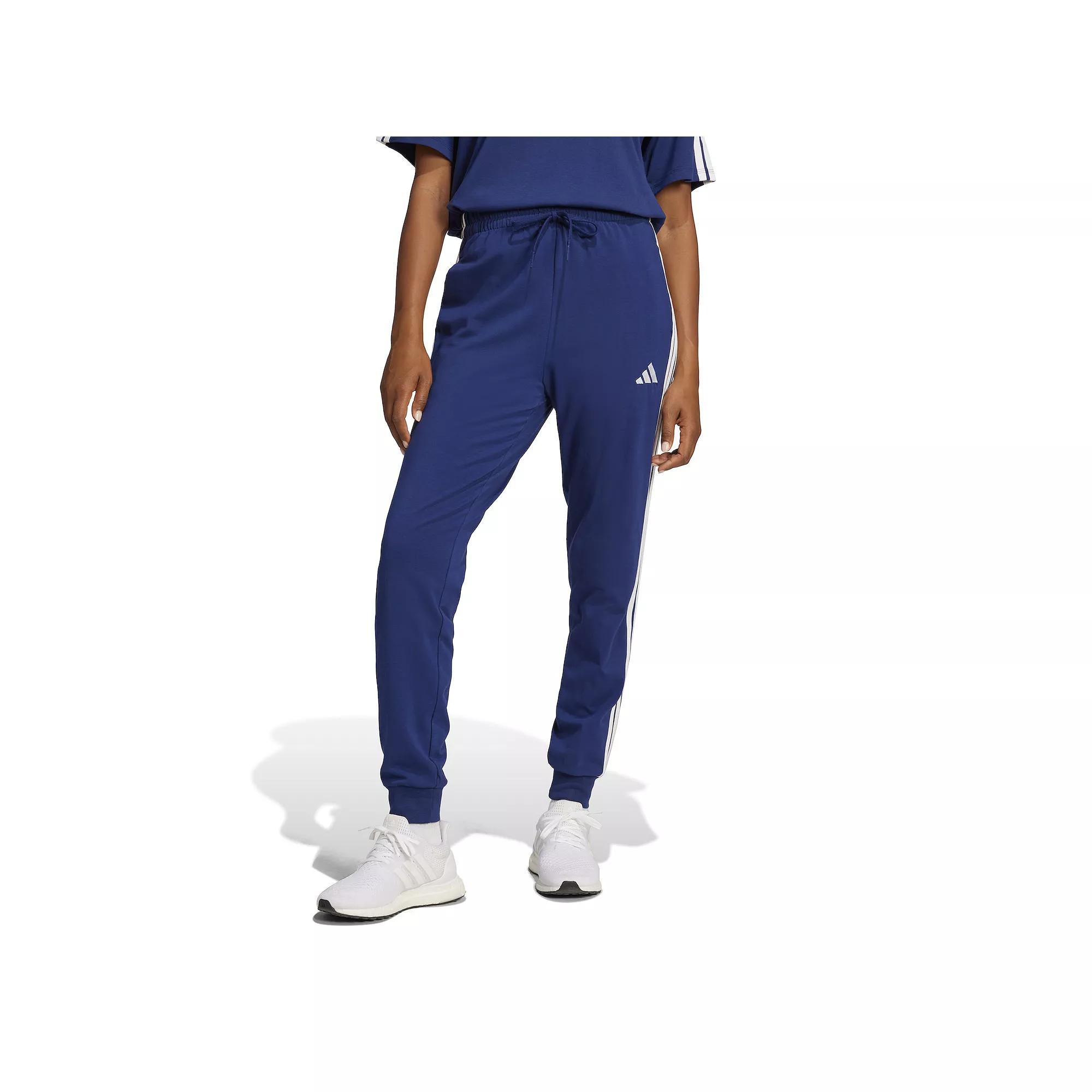 Women's adidas Essentials 3-Stripe Sportswear Joggers, Size: Small, Dark Blue Product Image