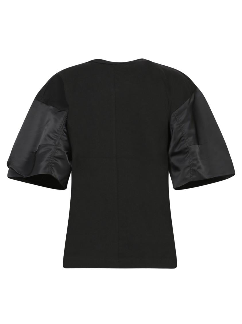 SACAI Panelled Crewneck T In Black Product Image