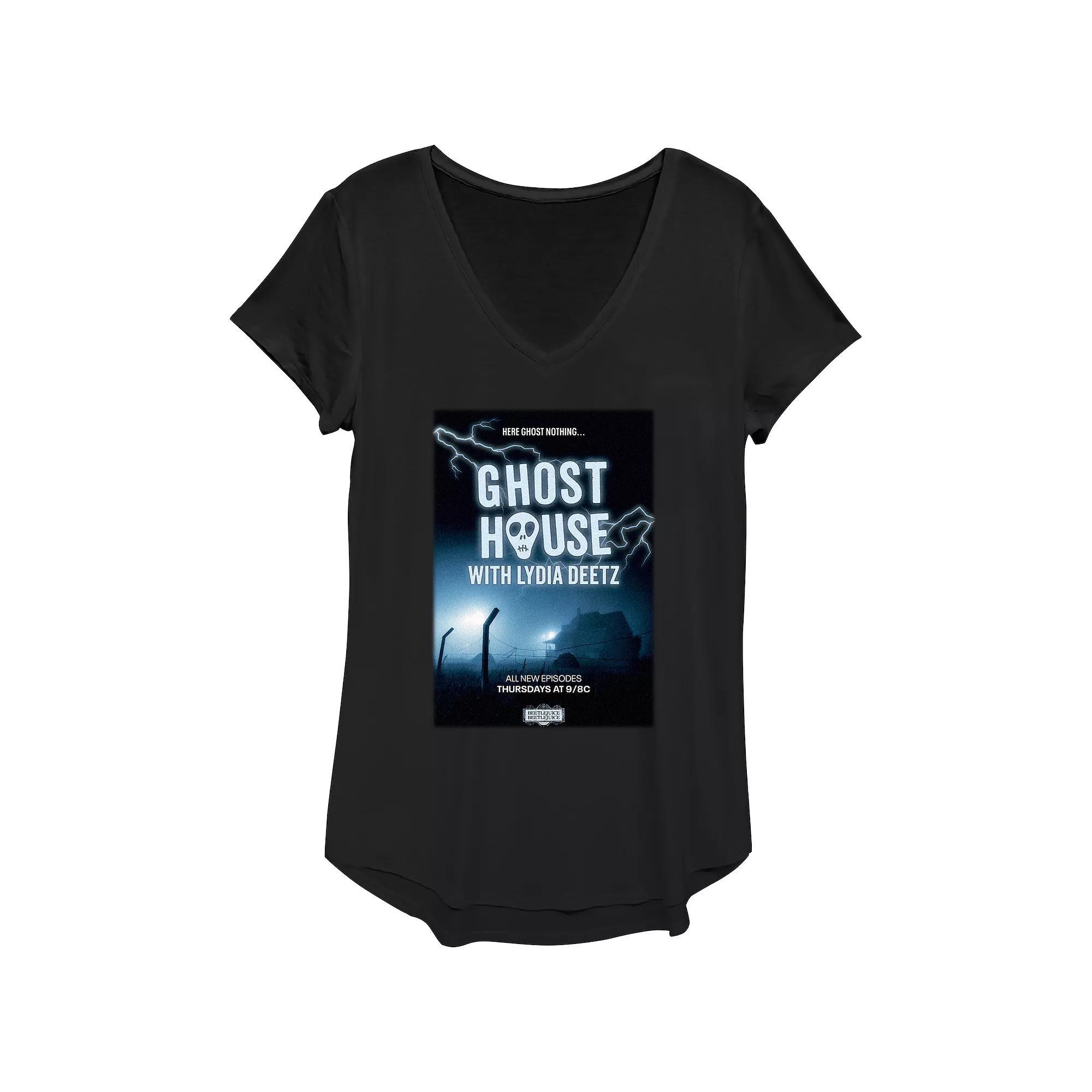 Women's Beetlejuice 2 Ghost House All New Episodes Graphic Tee, Size: XS, Black Product Image