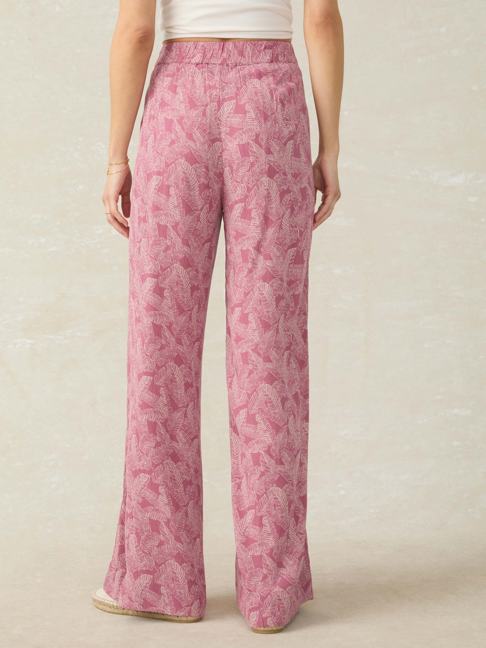 Cabana Pant - Dusty Rose Banana Leaf Female Product Image