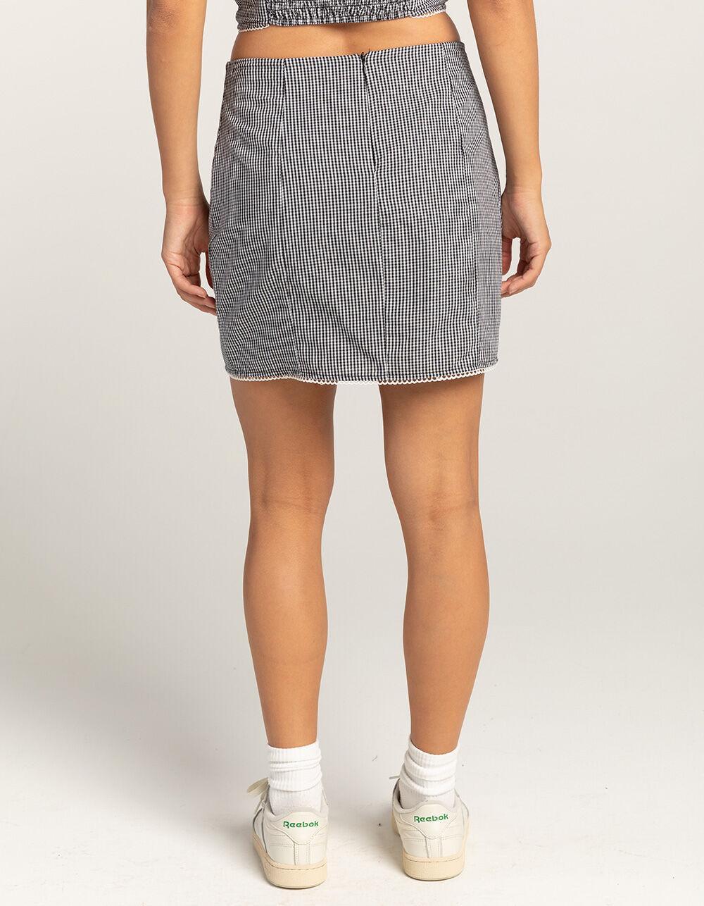FULL TILT Gingham Womens Skirt - BLK/WHT Product Image
