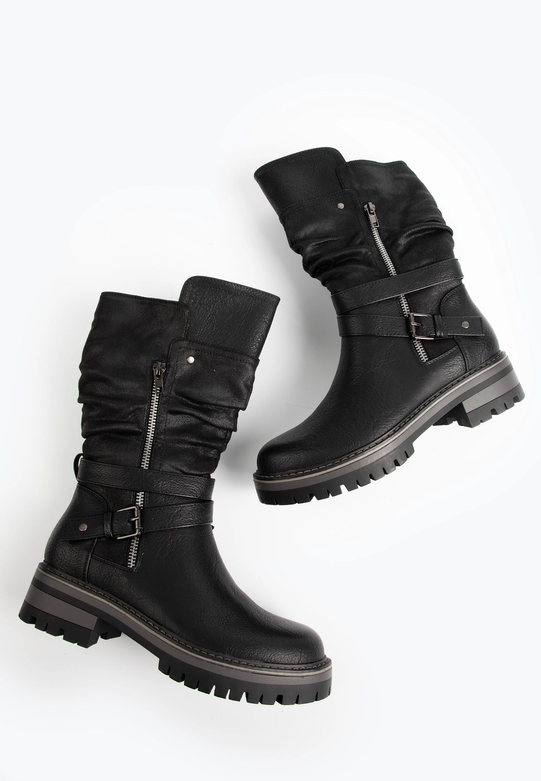 Maurices Womens Supercush Blaire Mid Shaft Moto Boot Size 8 1/2 Product Image