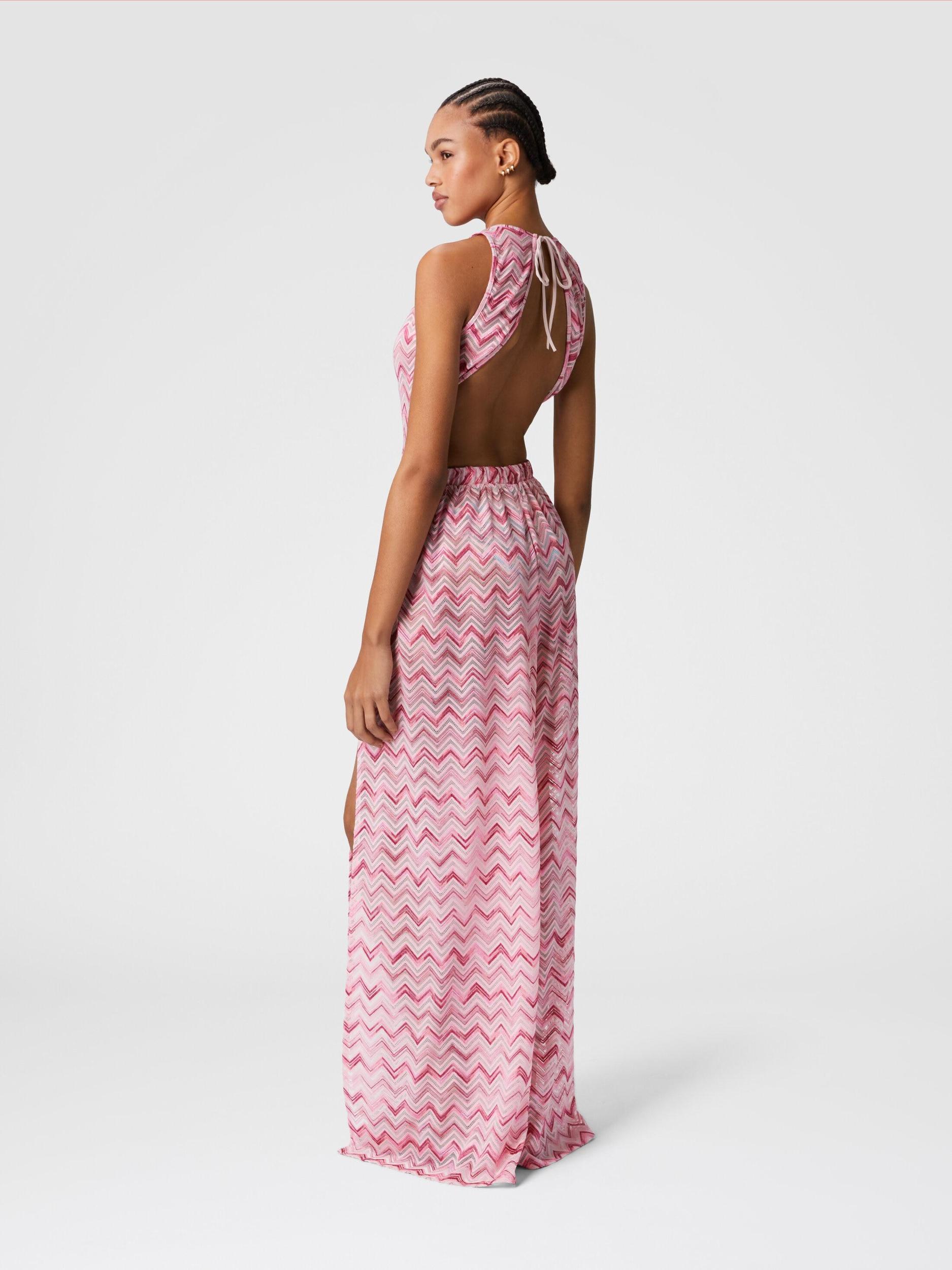 Viscose-blend tulle jumpsuit with slub zigzag Product Image