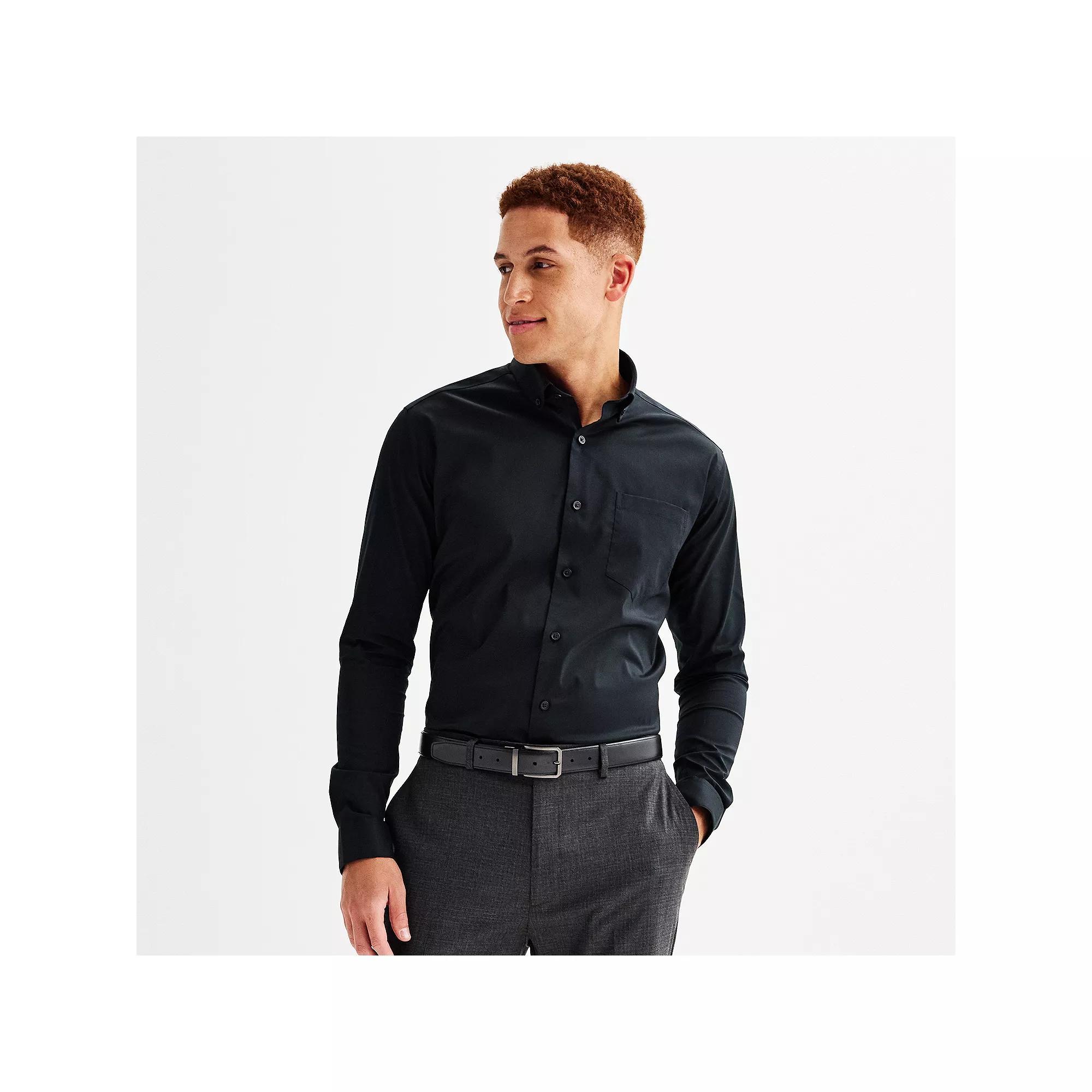 Mens Apt. 9 Wrinkle Free Slim-Fit Button Down Collar Dress Shirt Product Image