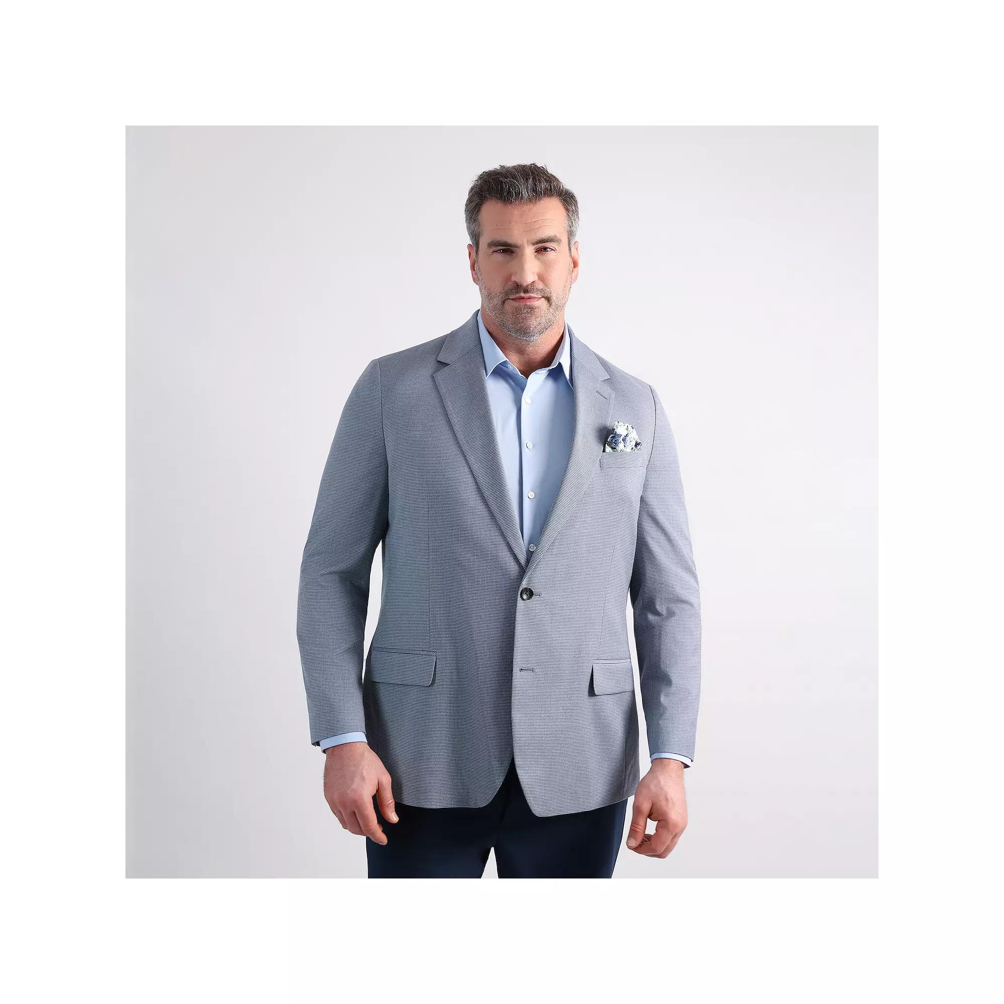 Big & Tall J.M. Haggar Mini Dobby Tailored Fit Sport Coat, Mens Grey Blue Product Image