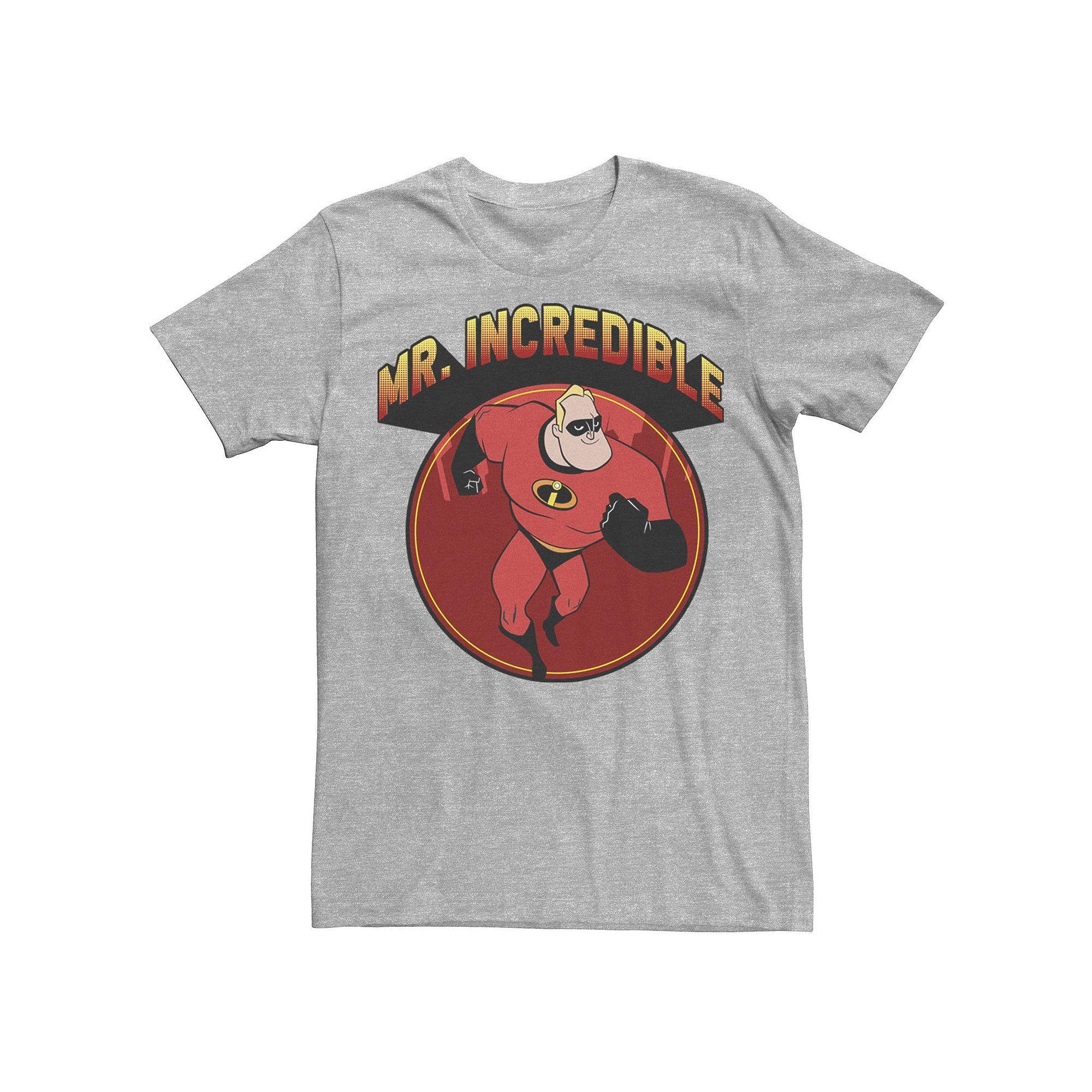 Disney / Pixar's The Incredibles Mr. Incredible Men's Circle Portrait Tee, Size: Small, Athletic Grey Product Image