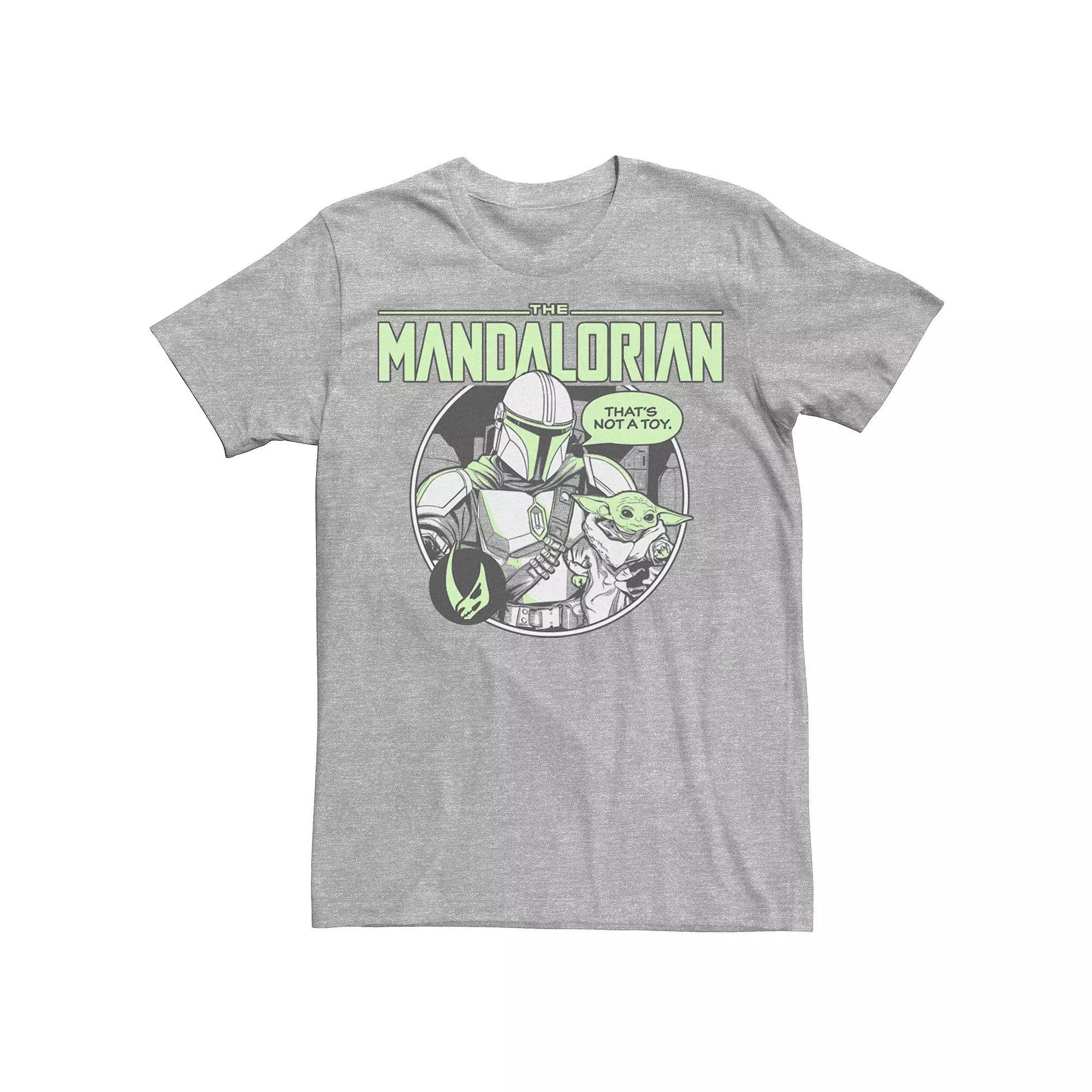 Men's Star Wars: The Mandalorian The Child That's Not A Toy Neon Tee, Size: XXL, Athletic Grey Product Image