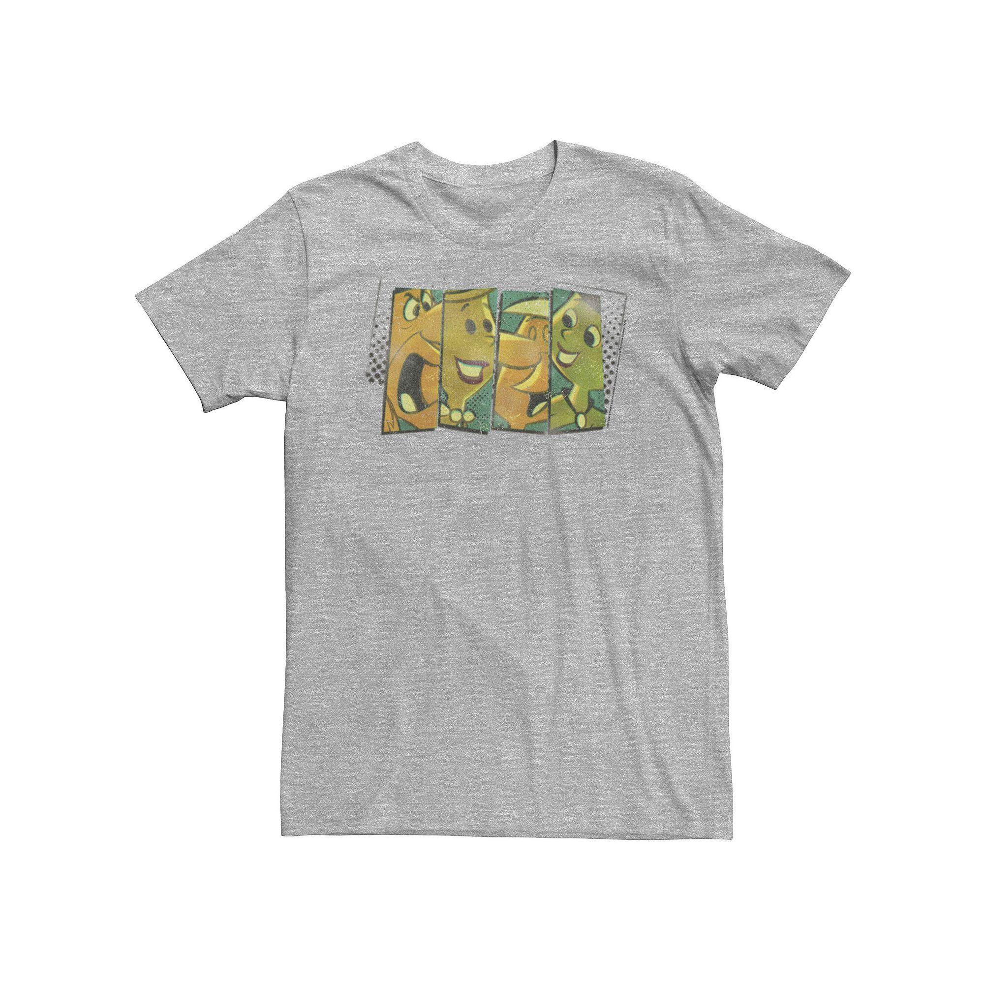 Big & Tall The Flintstones Vintage Character Panels Tee, Men's, Size: XXL Tall, Athletic Grey Product Image