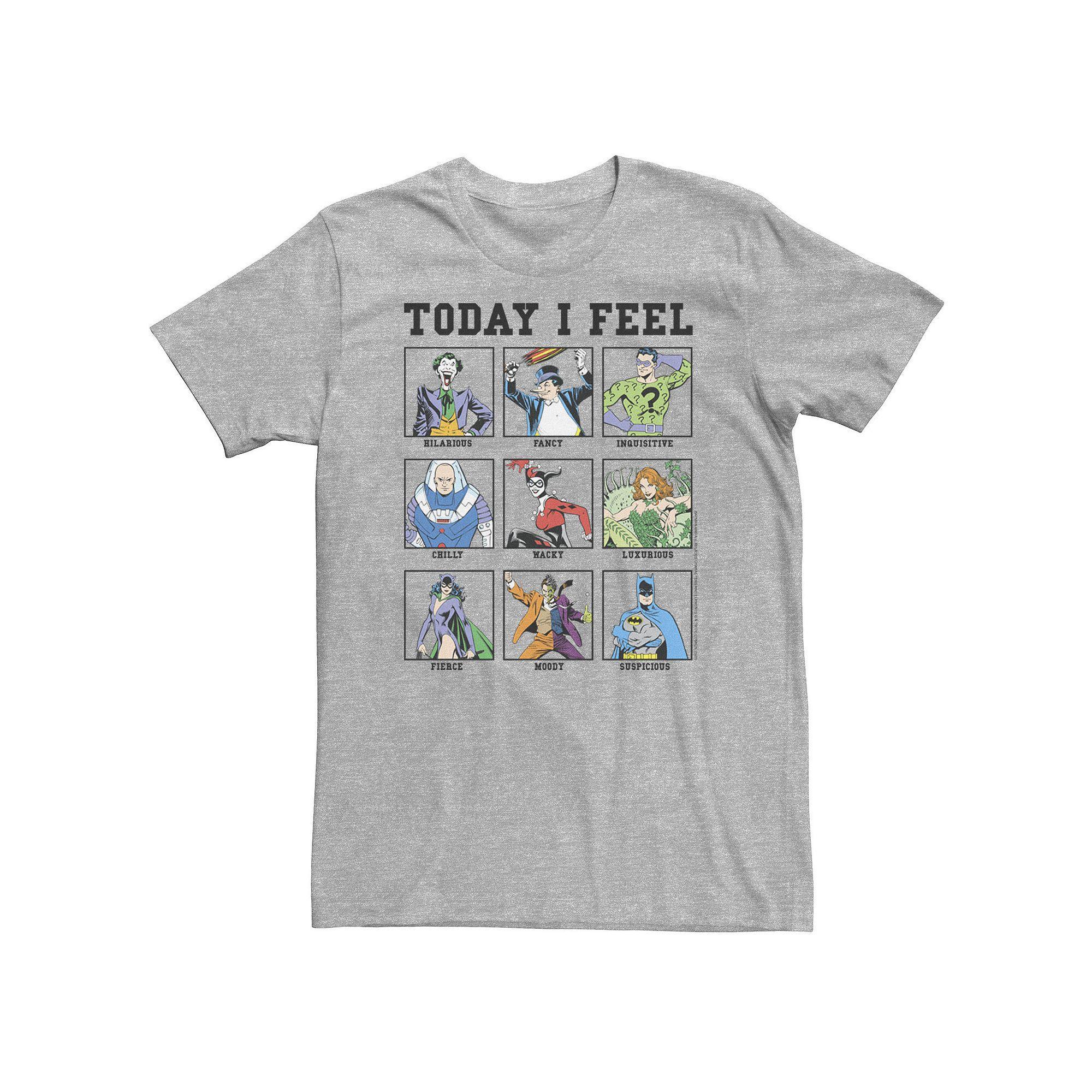 Big & Tall DC Comics Batman Villains Emotions Tee, Men's, Size: 3XL Tall, Athletic Grey Product Image