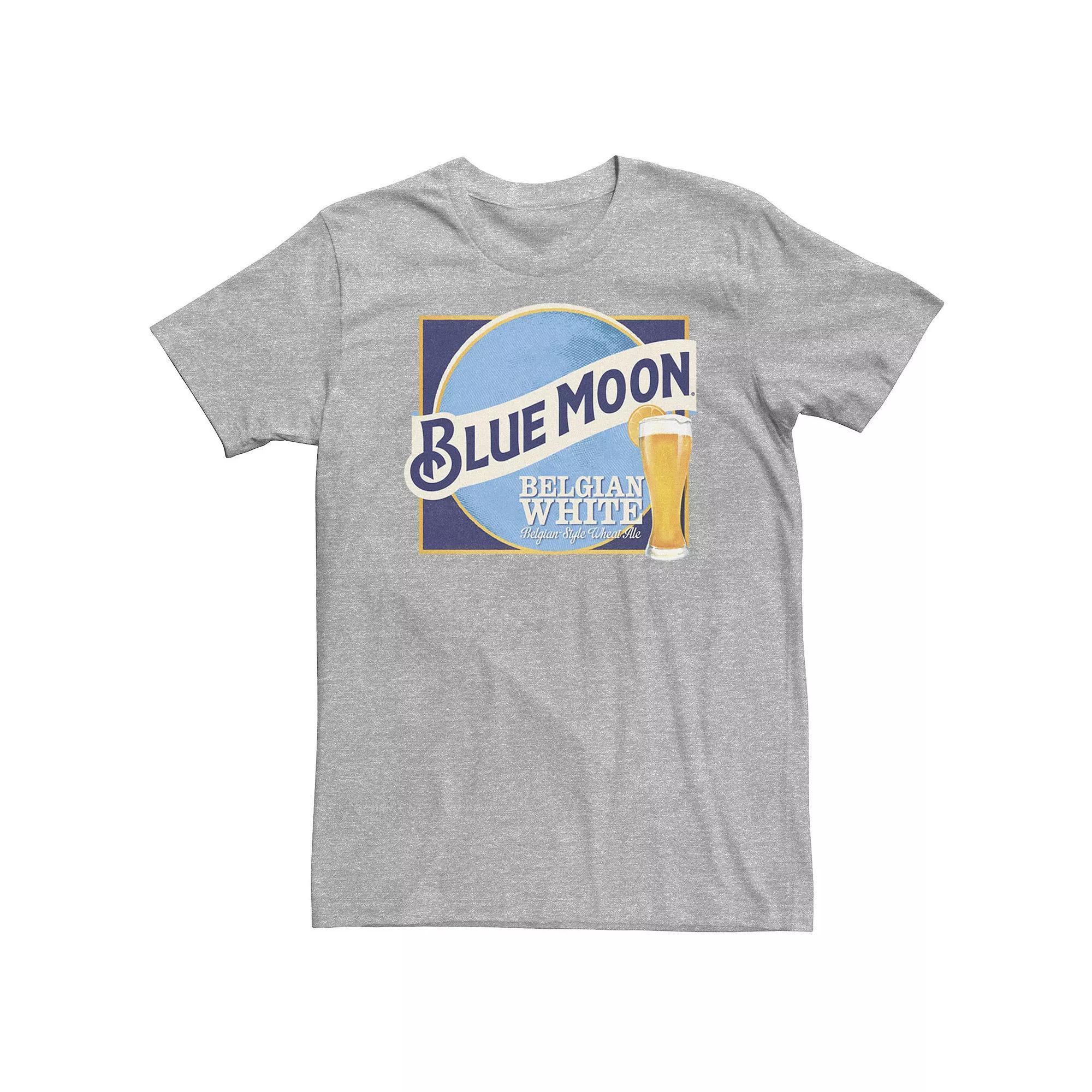 Big & Tall Blue Moon Beer Square Logo Tee, Men's, Size: XXL Tall, Athletic Grey Product Image
