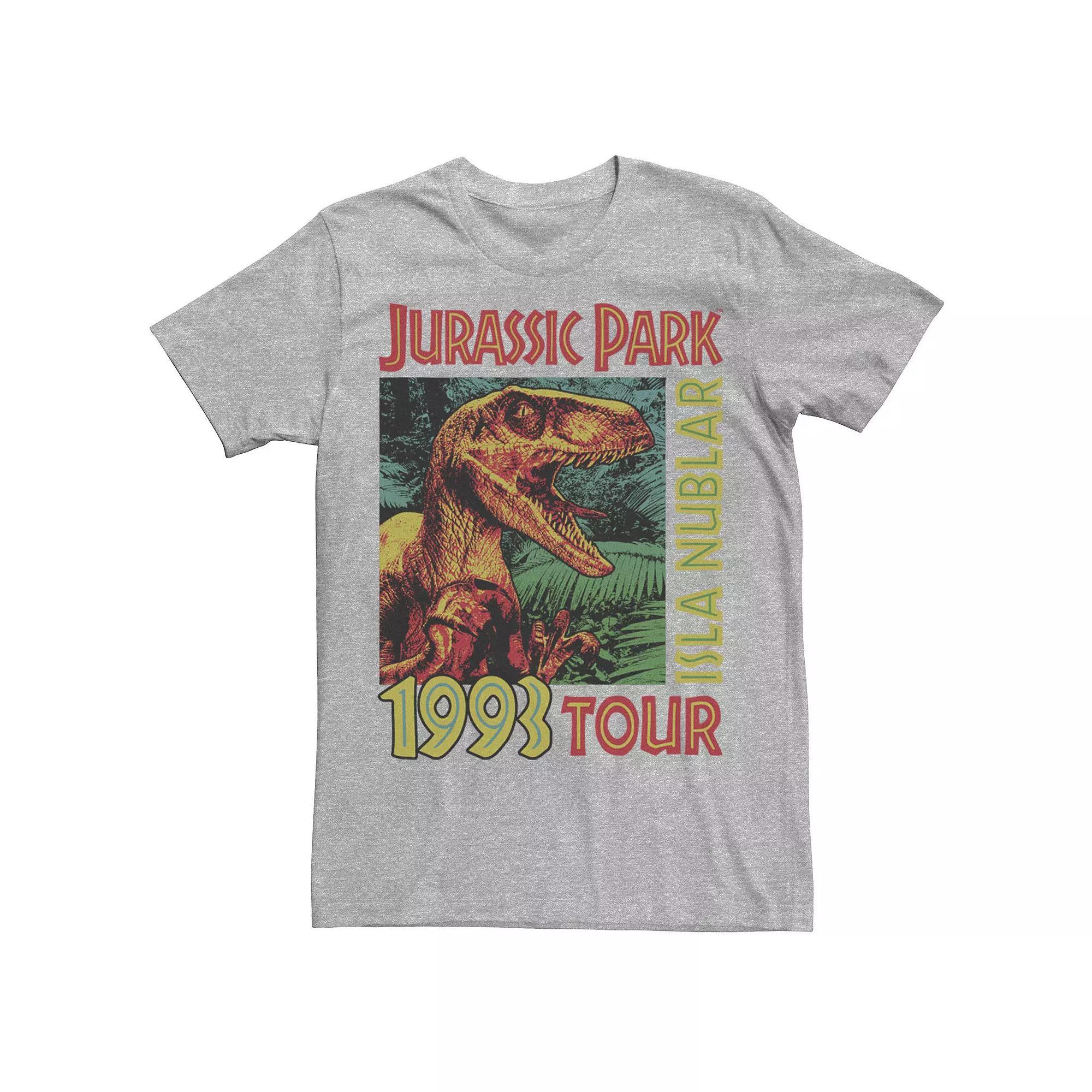 Men's Jurassic Park Isla Nublar 1993 Tour Poster Tee, Size: 3XL, Blue Product Image