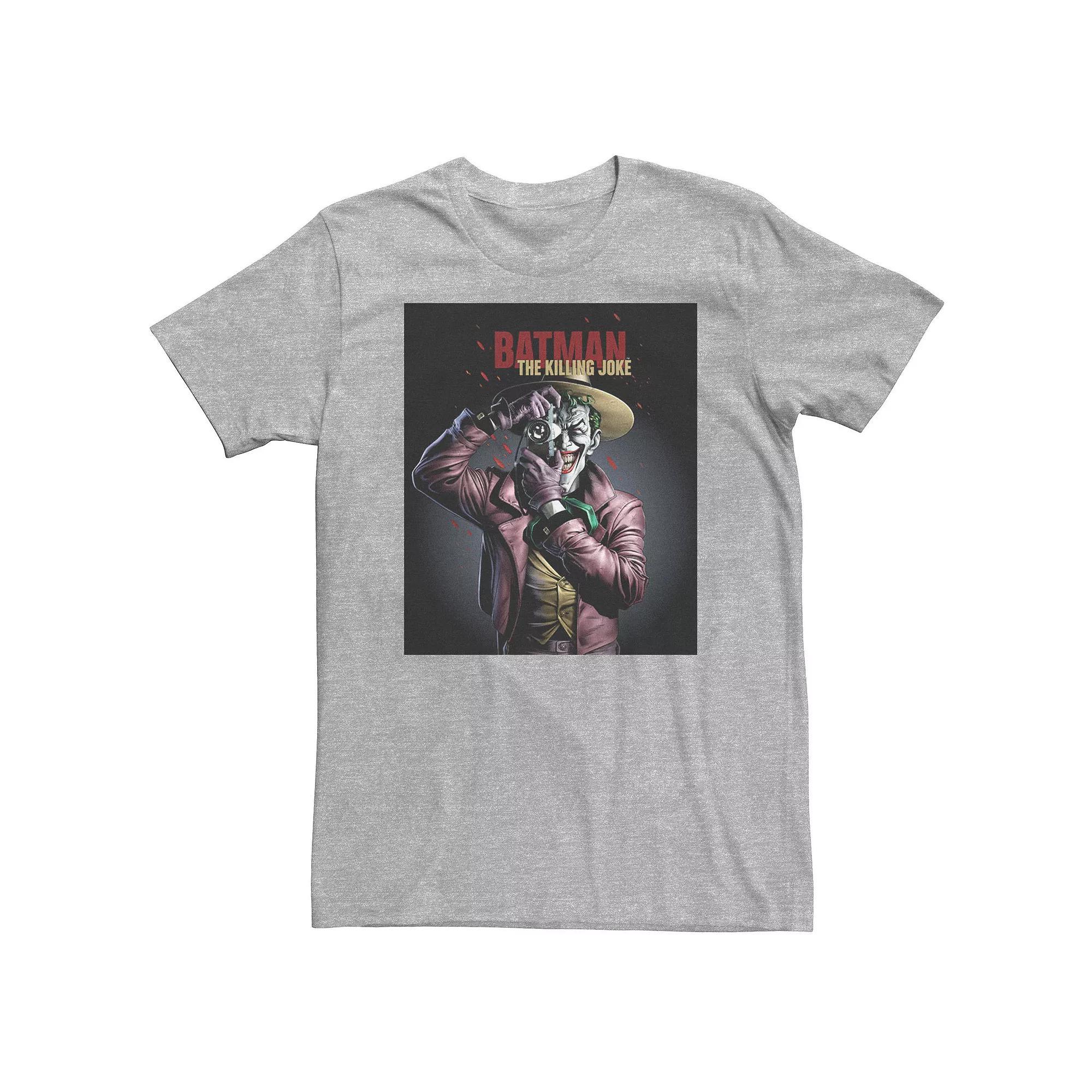 Big & Tall DC Comics Batman Joker "The Killing Joke" Full Color Portrait Tee, Men's, Size: 4XL Tall, Athletic Grey Product Image