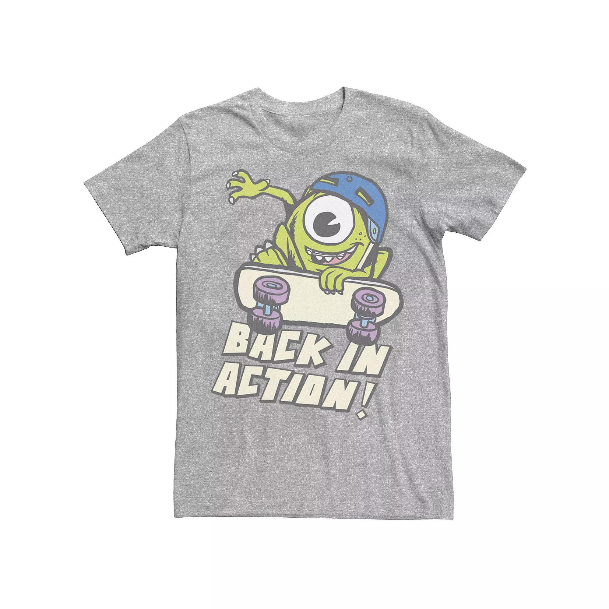 Disney / Pixar's Monsters, Inc. Men's University Back In Action Tee, Size: XL, Athletic Grey Product Image
