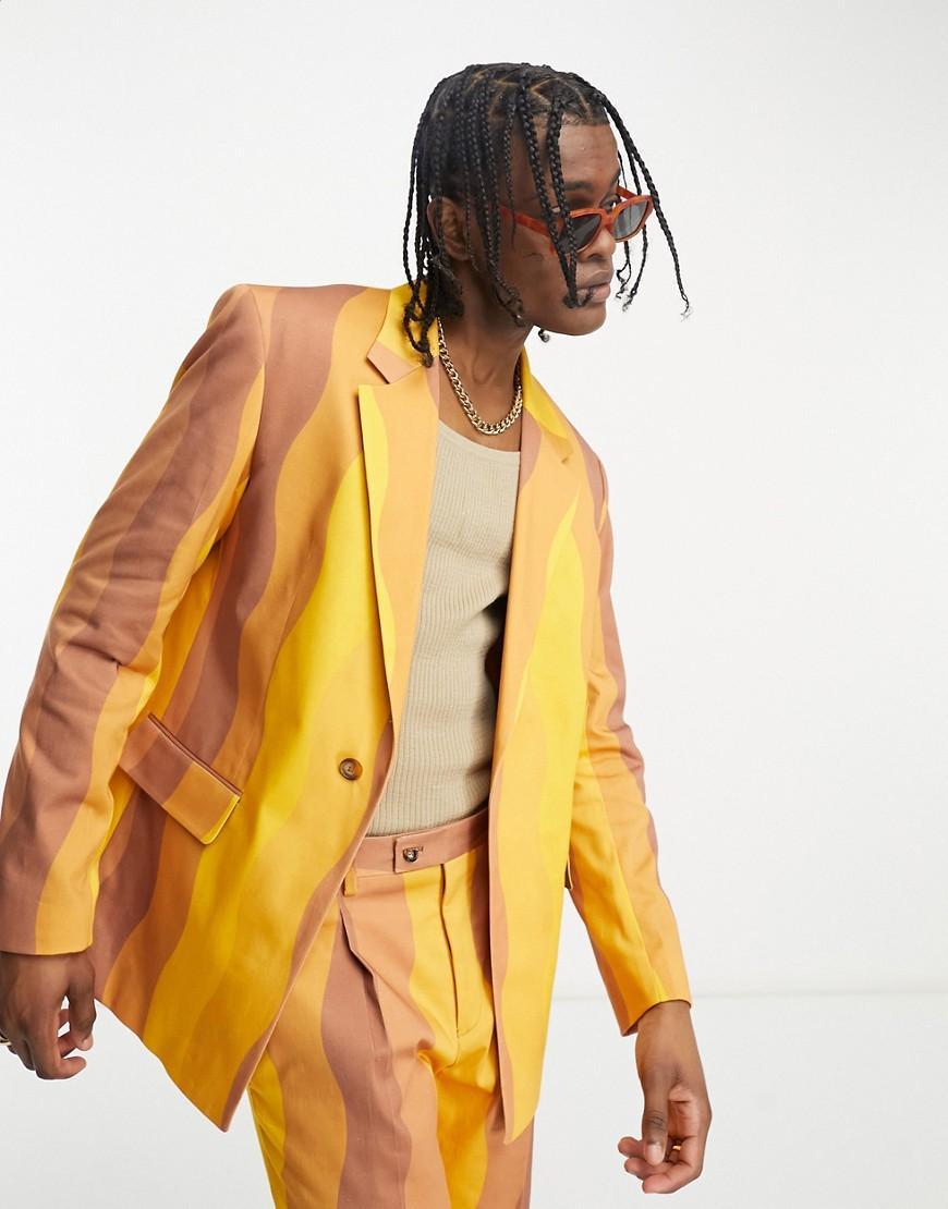 Viggo alvaro wavy suit jacket in brown Product Image