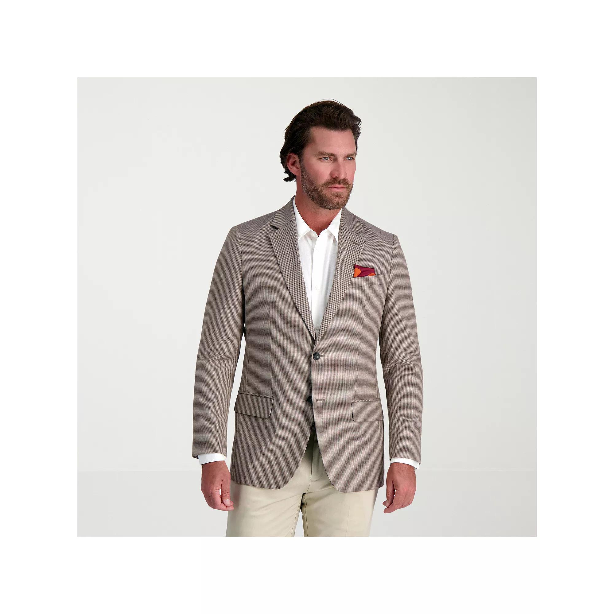 Mens J.M. Haggar Premium Tailored-Fit Sport Coat Brown Mini Dobby Product Image