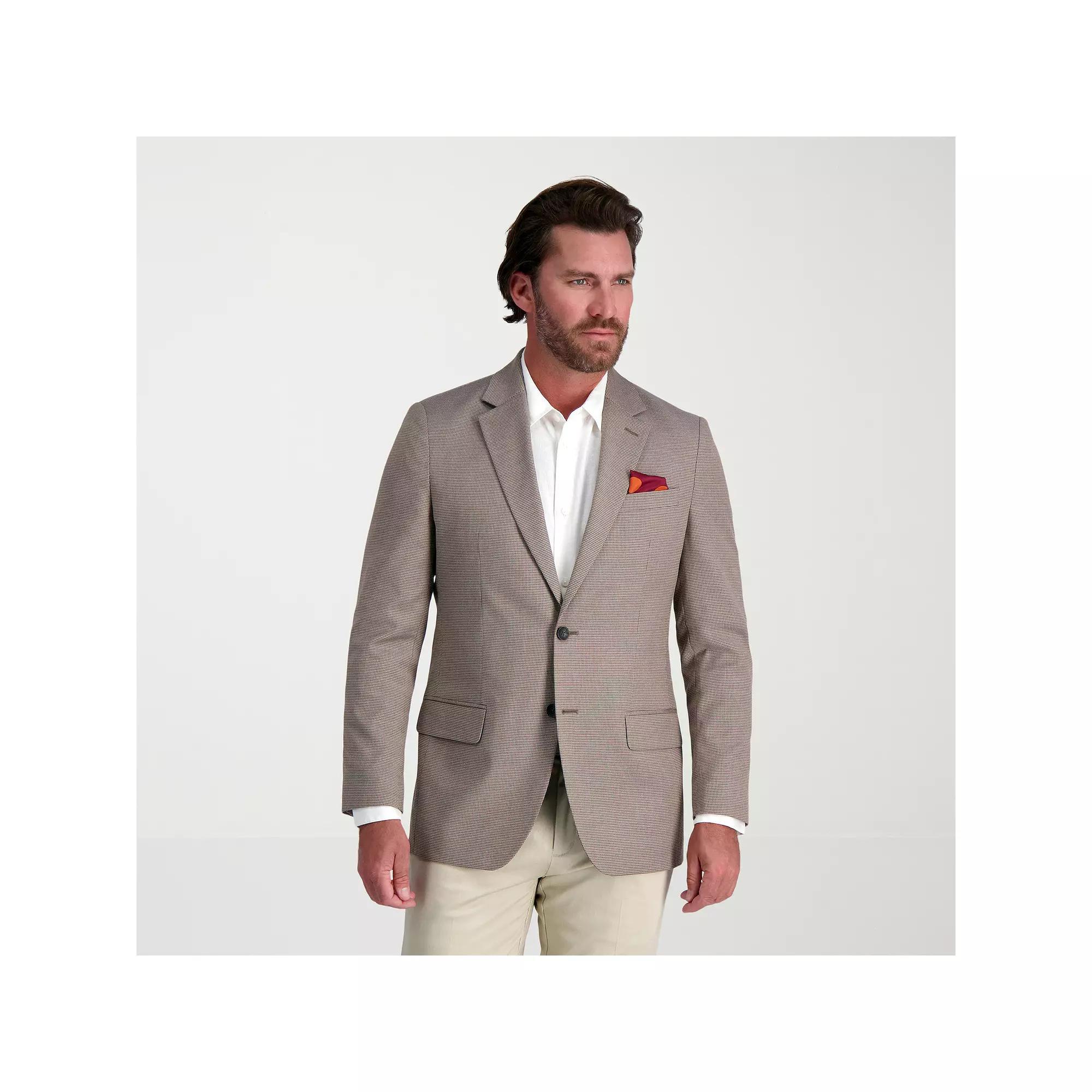 Mens J.M. Haggar Premium Tailored-Fit Sport Coat Brown Mini Dobby Product Image