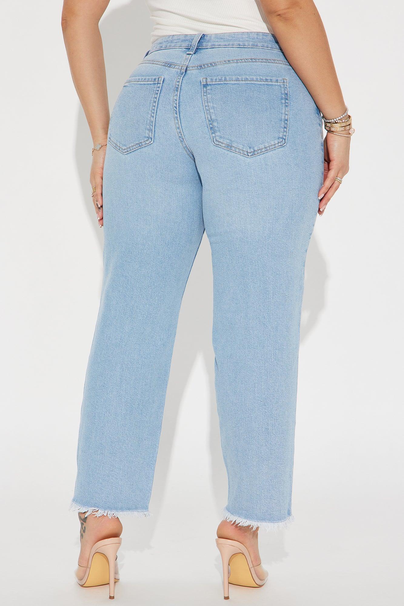 Charlotta Straight Leg Jeans - Light Wash Product Image