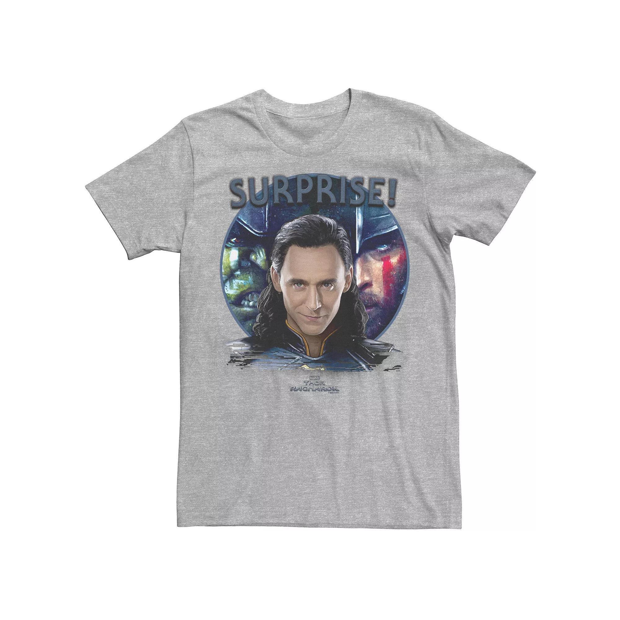 Men's Marvel Thor Ragnarok Loki Surprise Shadows Tee, Size: Large, Athletic Grey Product Image