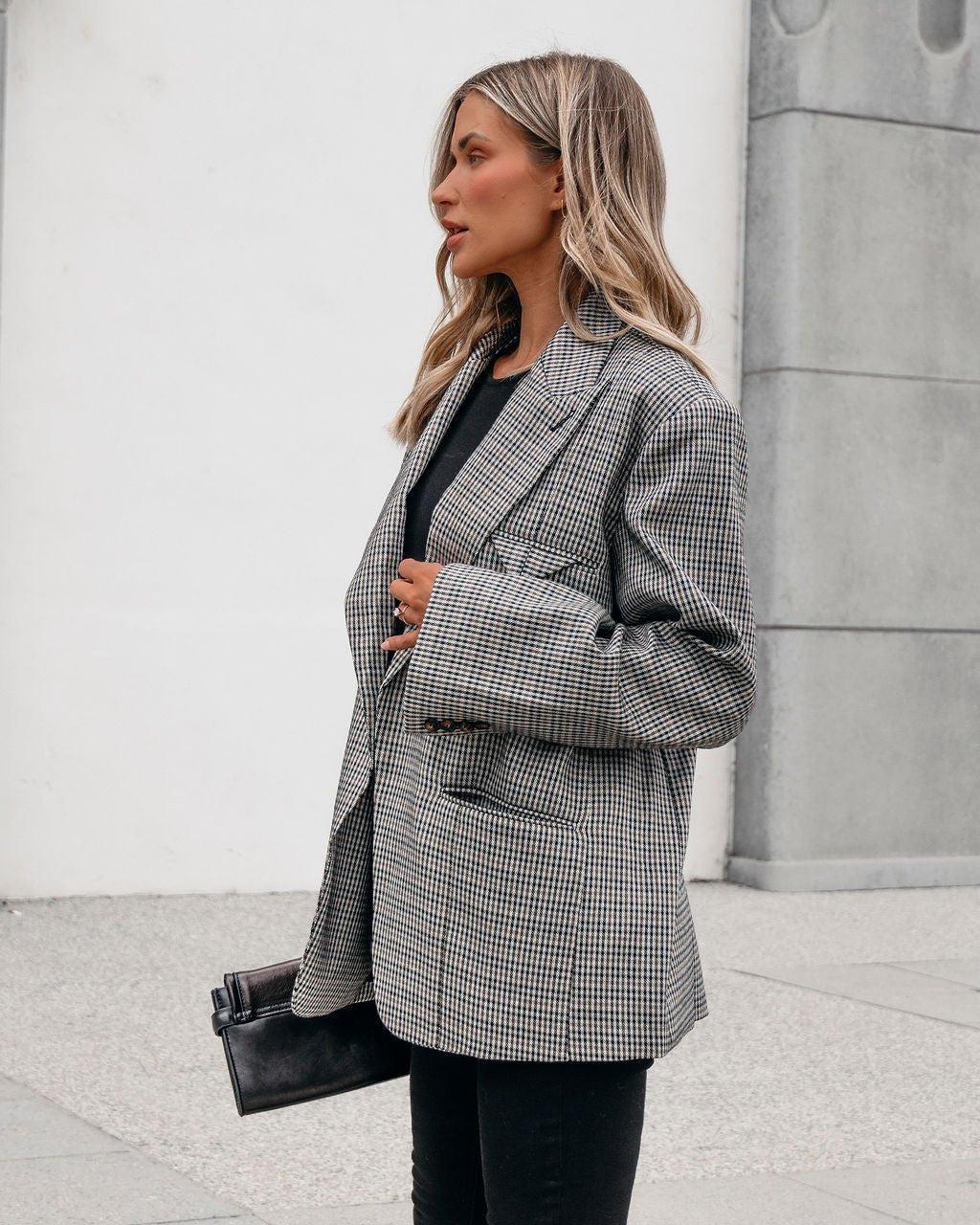 Muse By Magnolia Oversized Plaid Blazer - FINAL SALE Product Image