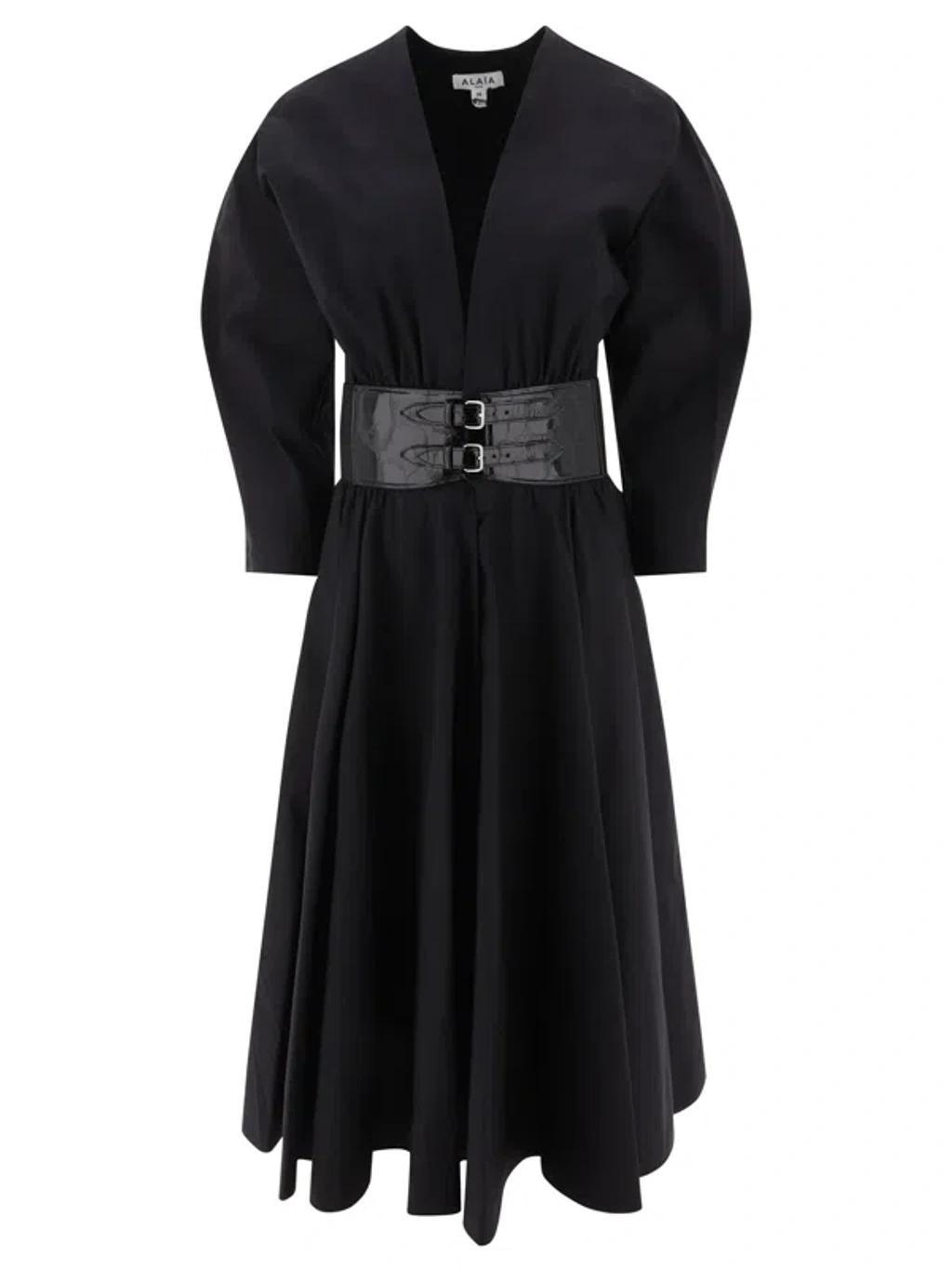 ALAÏA Chemisier Dress In Noir Product Image